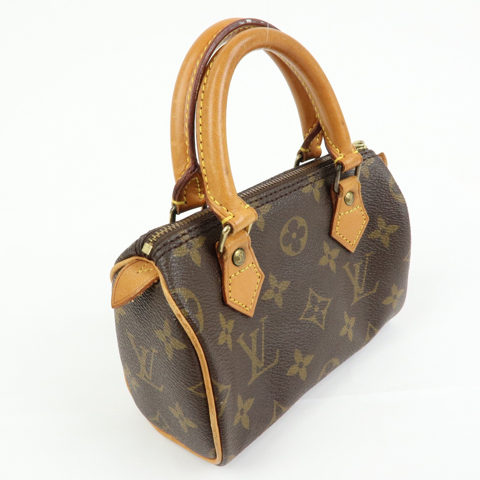 Louis Vuitton Monogram Canvas Mini Speedy Hand Bag Brown M41534