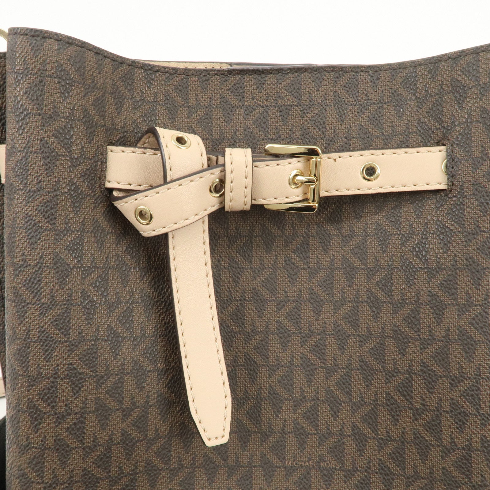 MICHAEL KORS PVC Leather Shoulder Bag Crossbody Bag Brown