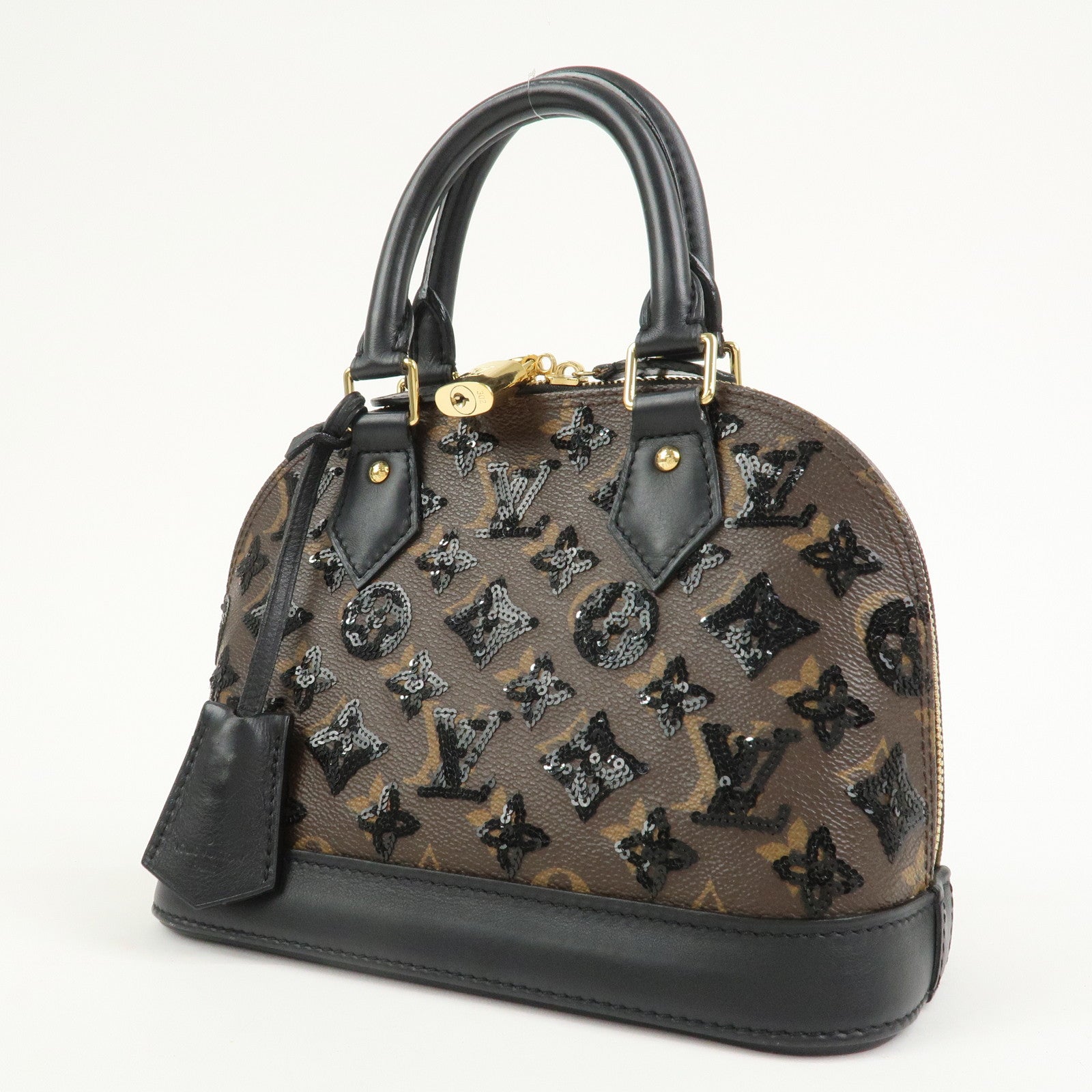 Louis Vuitton Monogram Eclips Canvas Leather Alma BB HandBag M40418