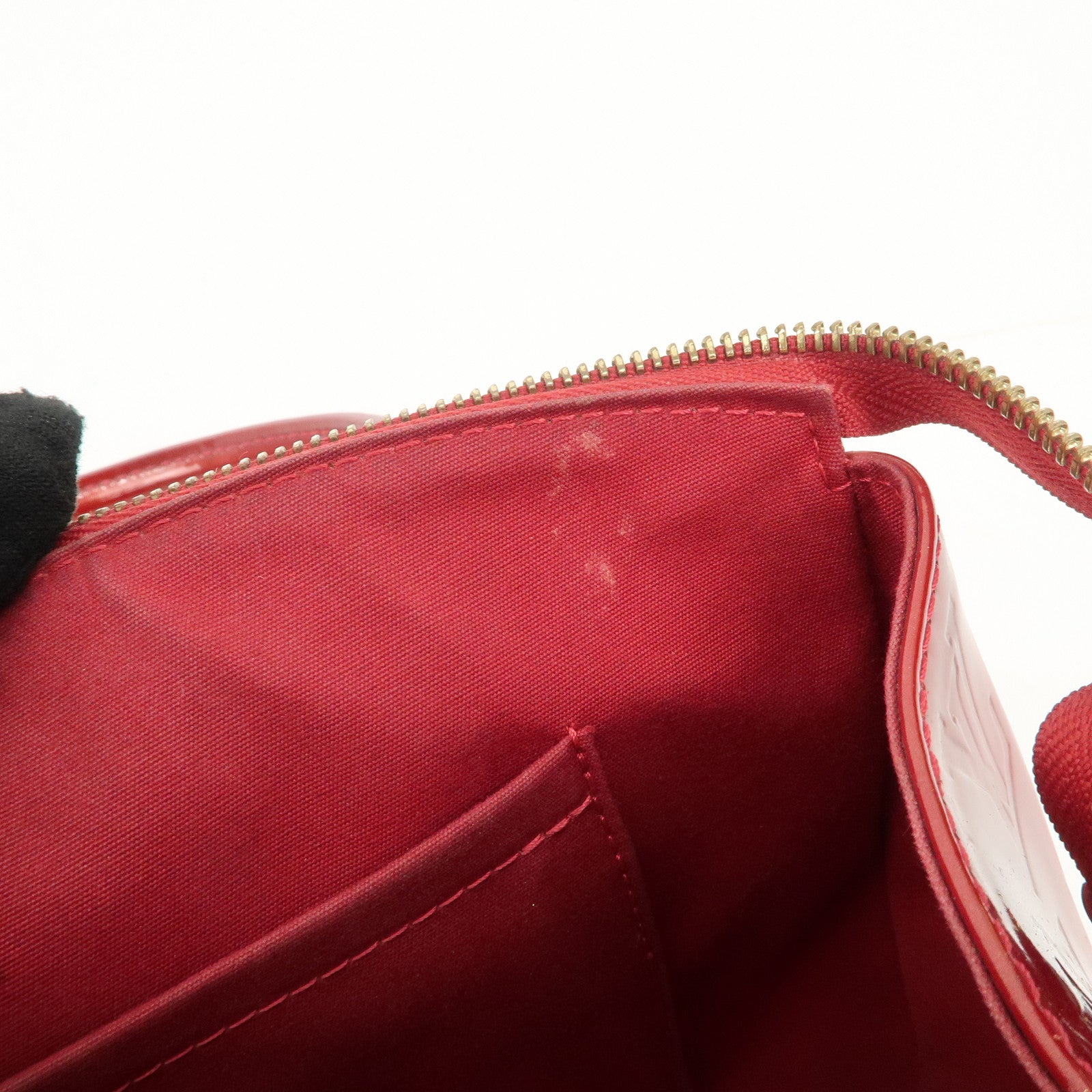 Louis Vuitton Monogram Vernis Sherwood PM Hand Bag Pomme d'Amour VI0131 Used