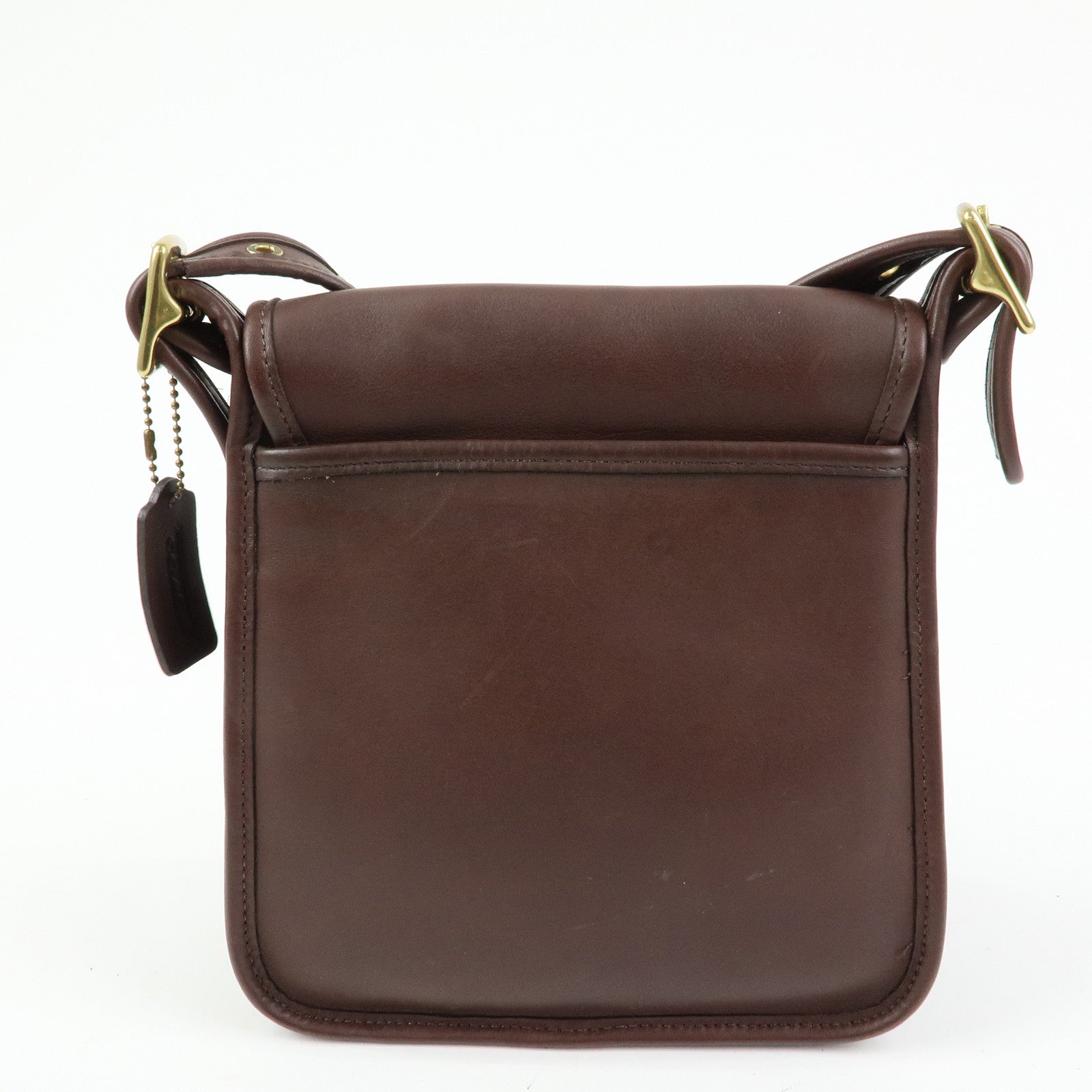 COACH Ergo Set of 2 Leather Shoulder Hand Bag Brown Beige Yellow