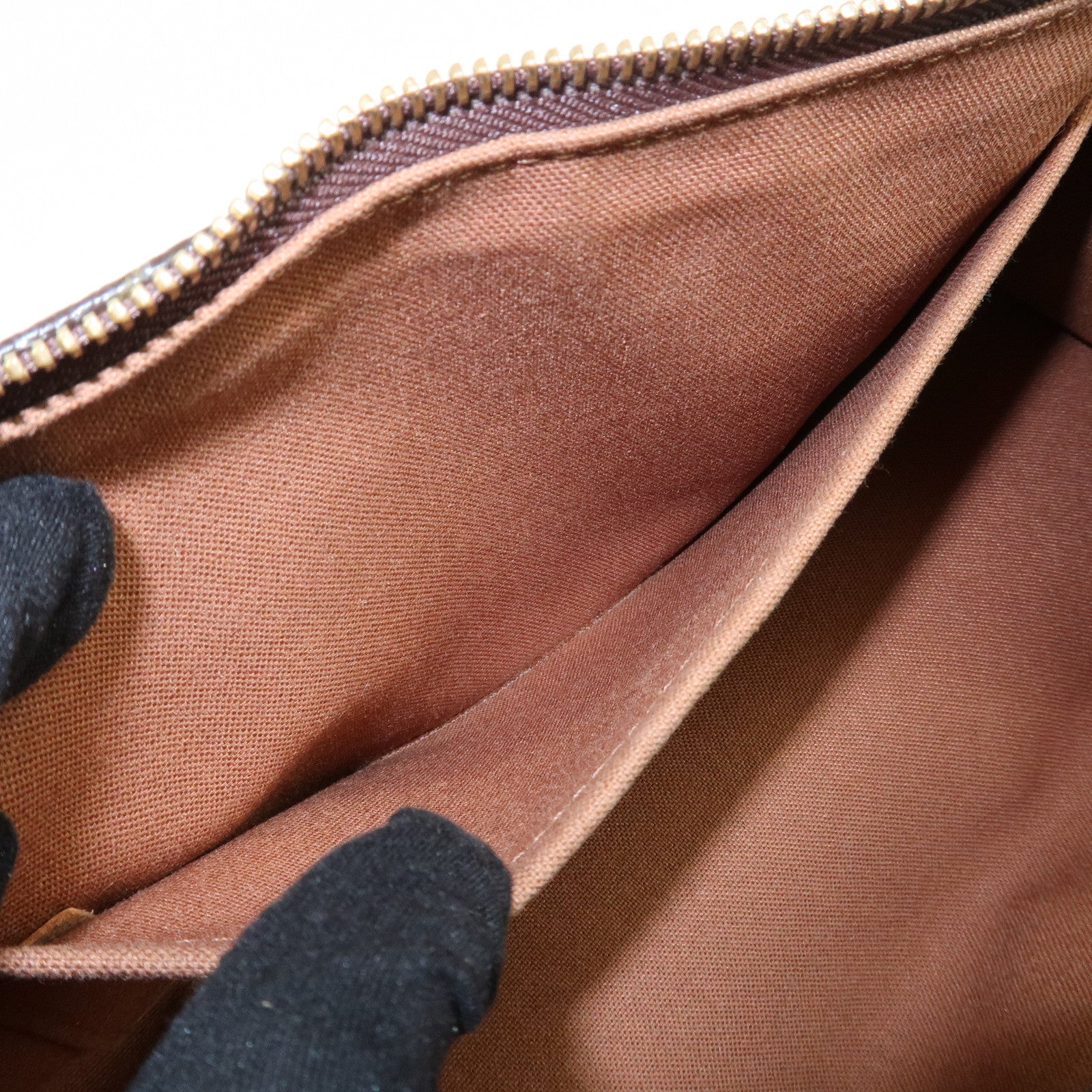 Louis Vuitton Monogram Popincourt Hand Bag Brown M40009 Used