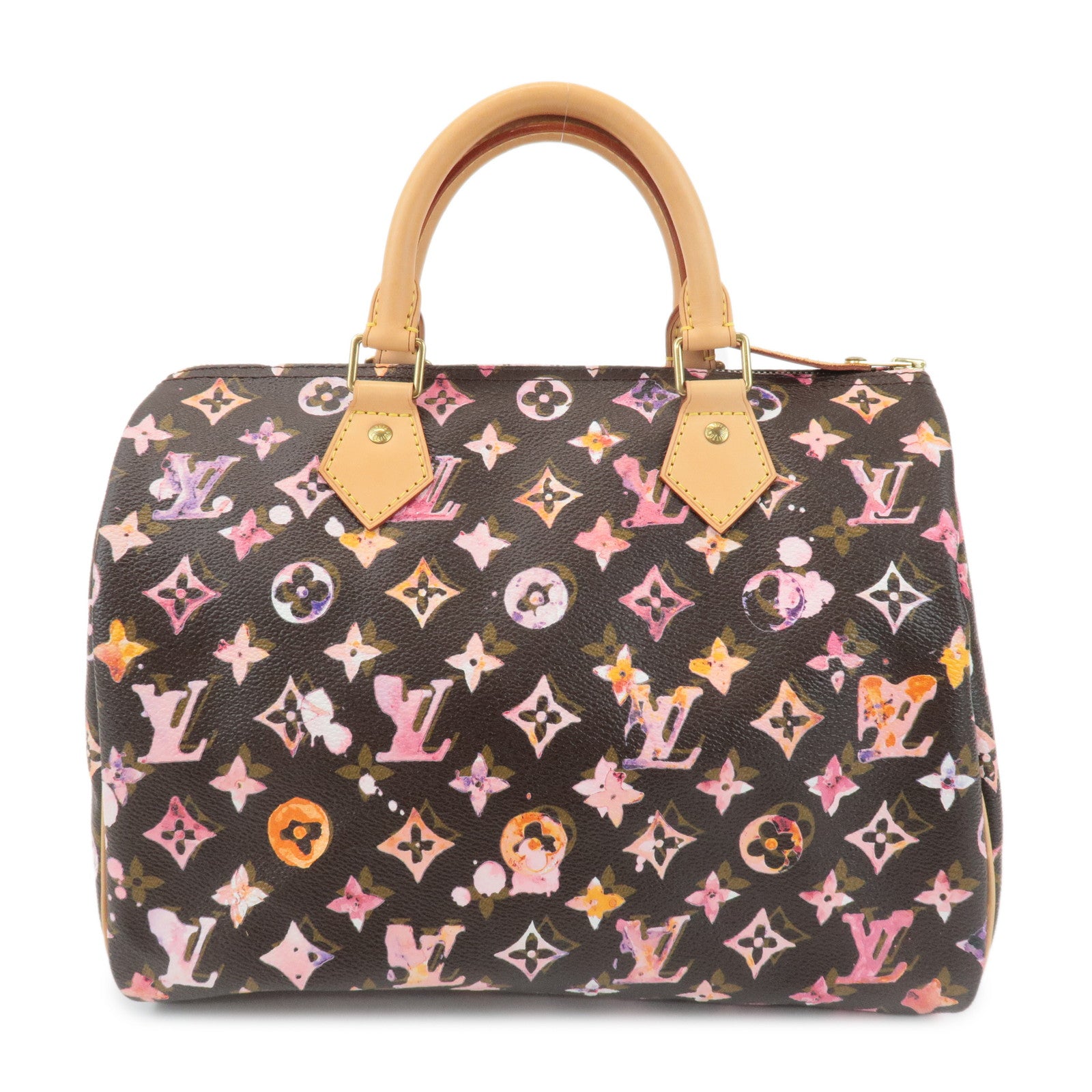 Louis Vuitton Monogram Water Color Speedy 30 Hand Bag Maron M95832 Used