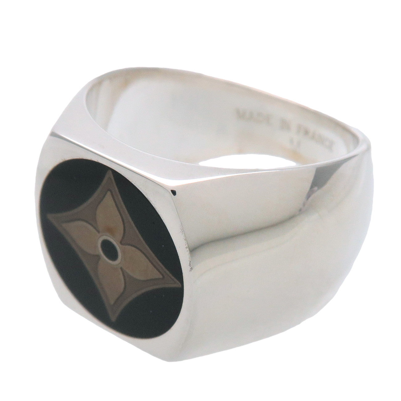 Louis Vuitton Bague Fleur Monogram Ring M SV925 Silver US9 M65496