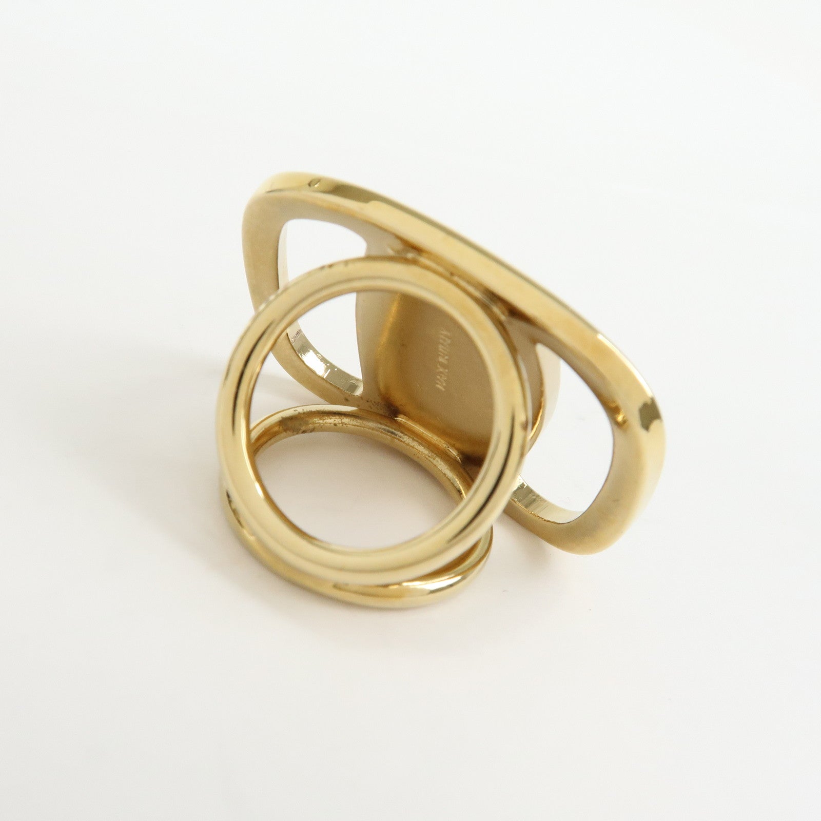 Ferragamo Set of 2 Vara Ribbon Metal Canvas Hair Clip Scarf Ring