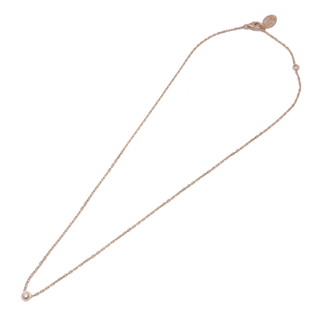 Cartier D'amour 1P Diamond Necklace SM K18 750PG Rose Gold