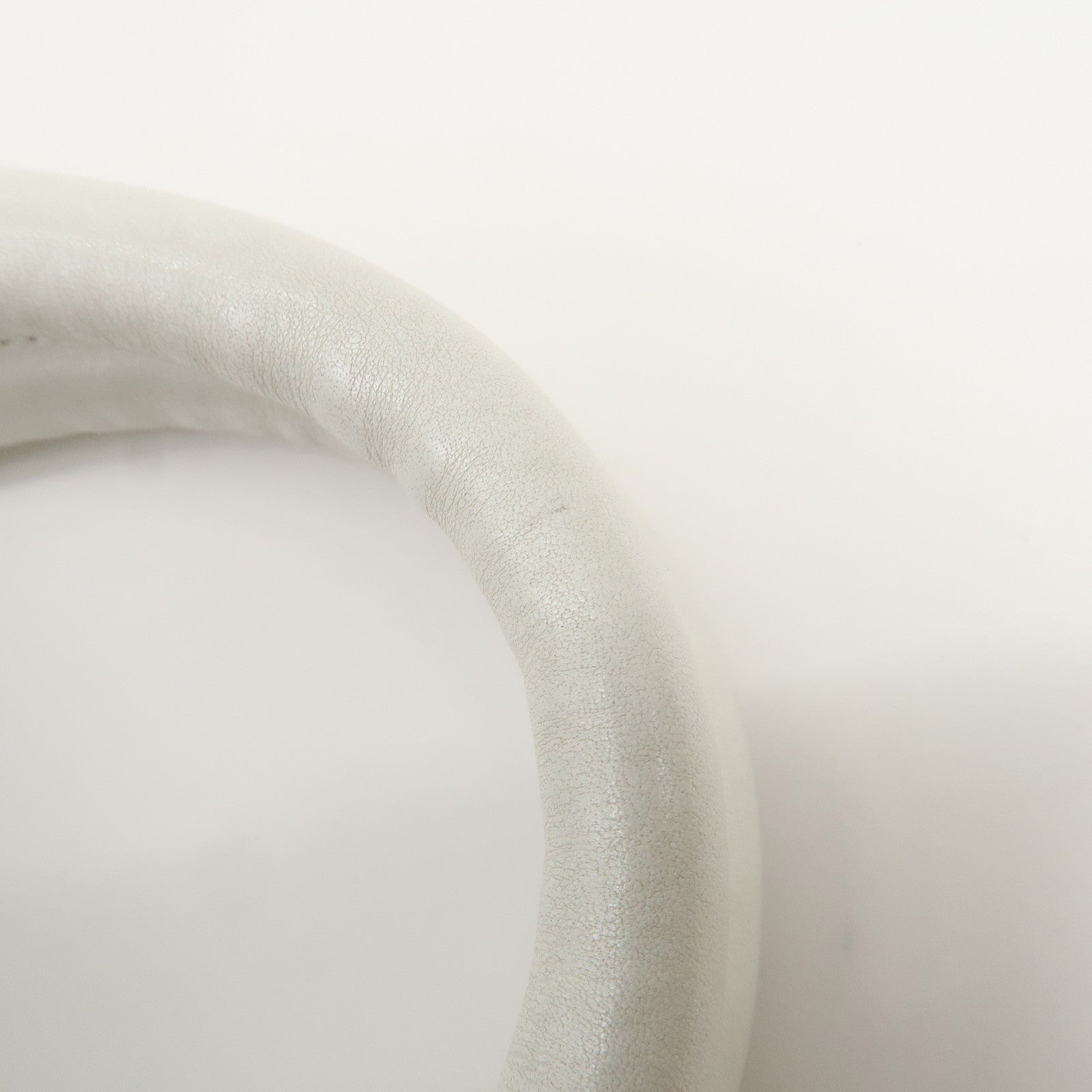 CHANEL Sport Line Canvas Leather Boston Bag Hand Bag Gray White