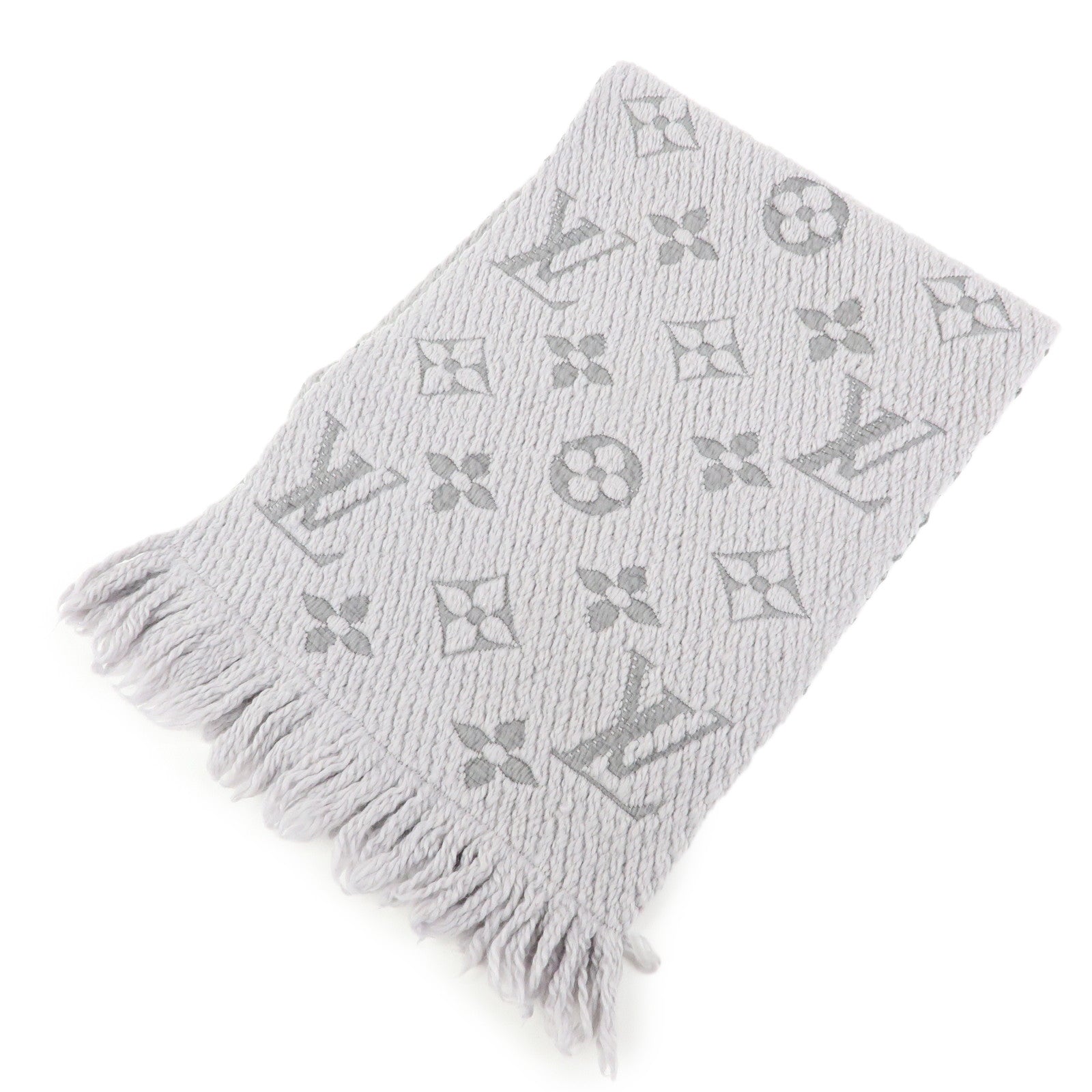 Louis Vuitton Monogram Escharp Logomania Scarf Gris Perle M74742