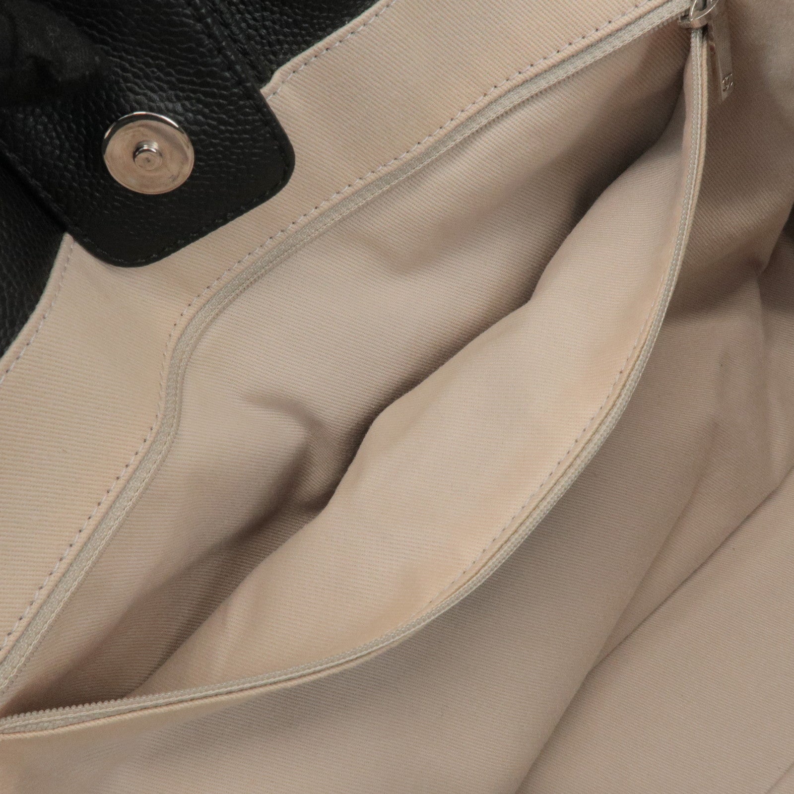 CHANEL Deauville Large Leather Tote Bag Shoulder Bag Black