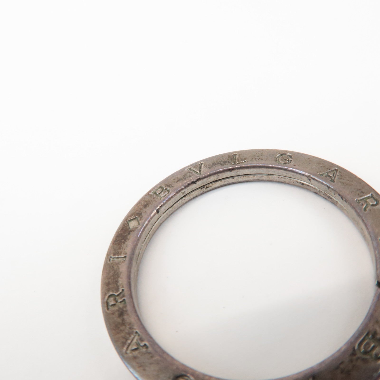 BVLGARI Logo SV925 Key Ring Bag Charm Silver