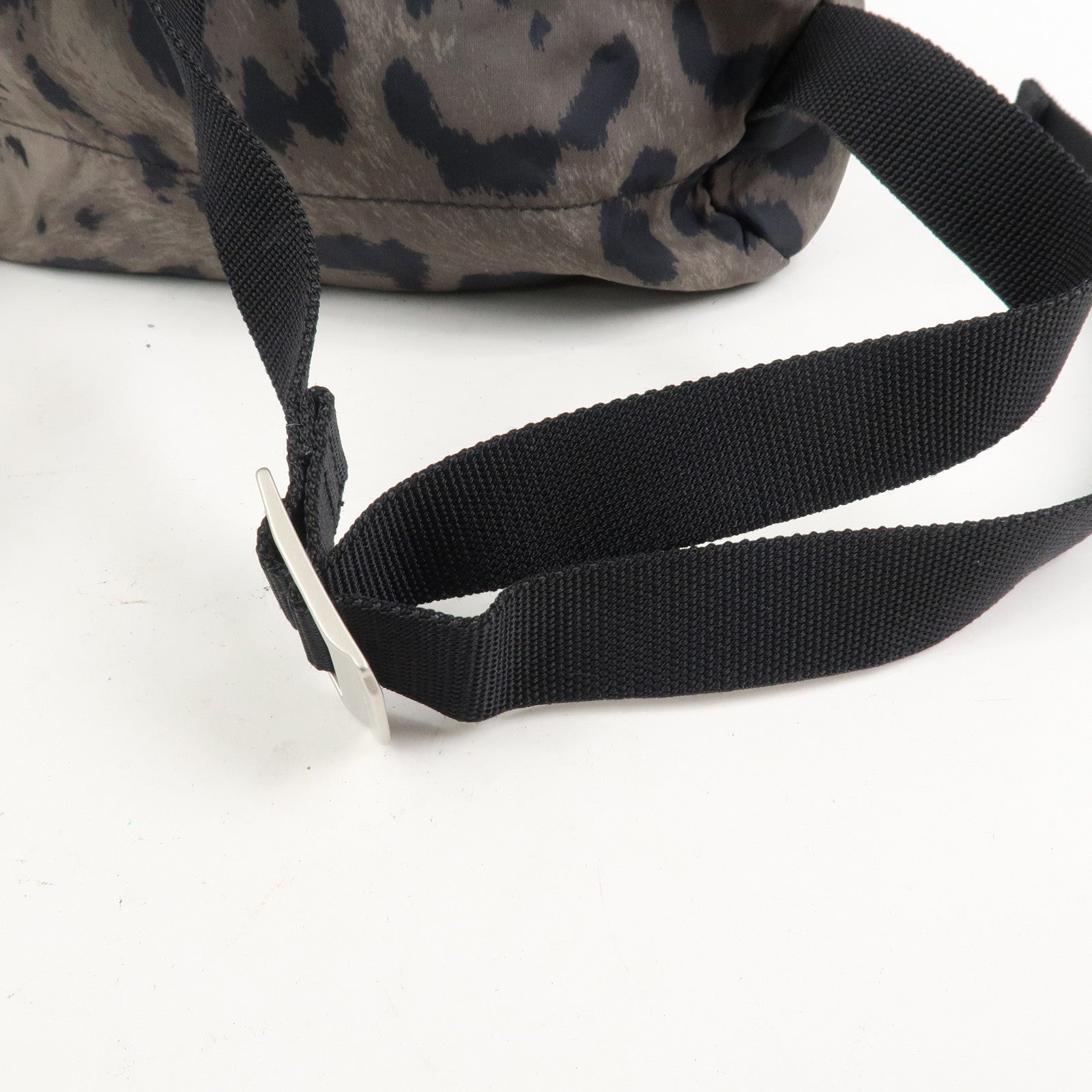 SAINT LAURENT PARIS Nylon Leather Foldable Backpack Bodybag Black 524974