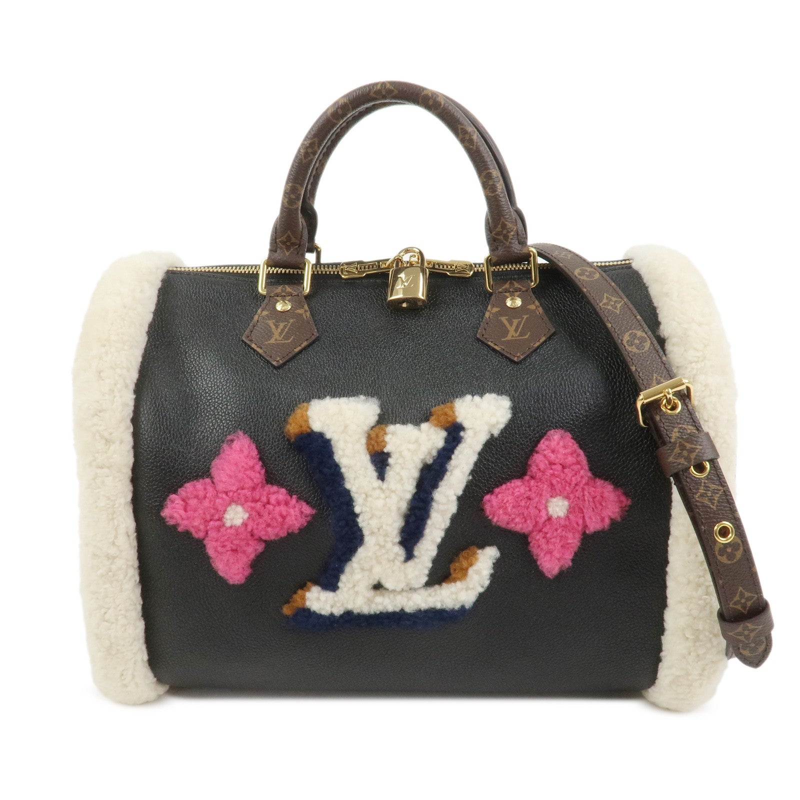 Louis Vuitton Monogram Teddy Speedy Bandouliere30 Boston Bag M56966