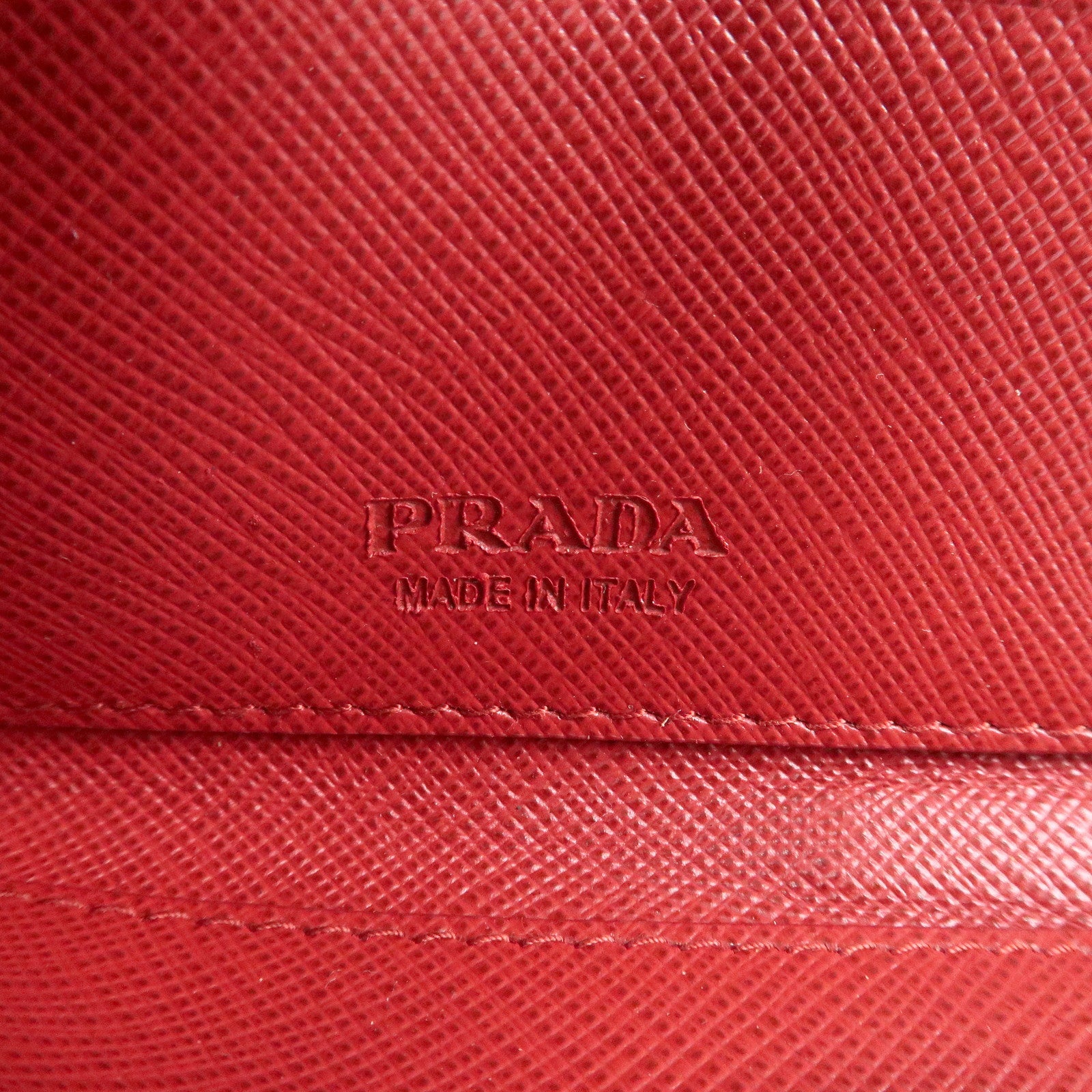 PRADA Saffiano Leather Triangle Logo Coin Case Coin Purse 2TT085