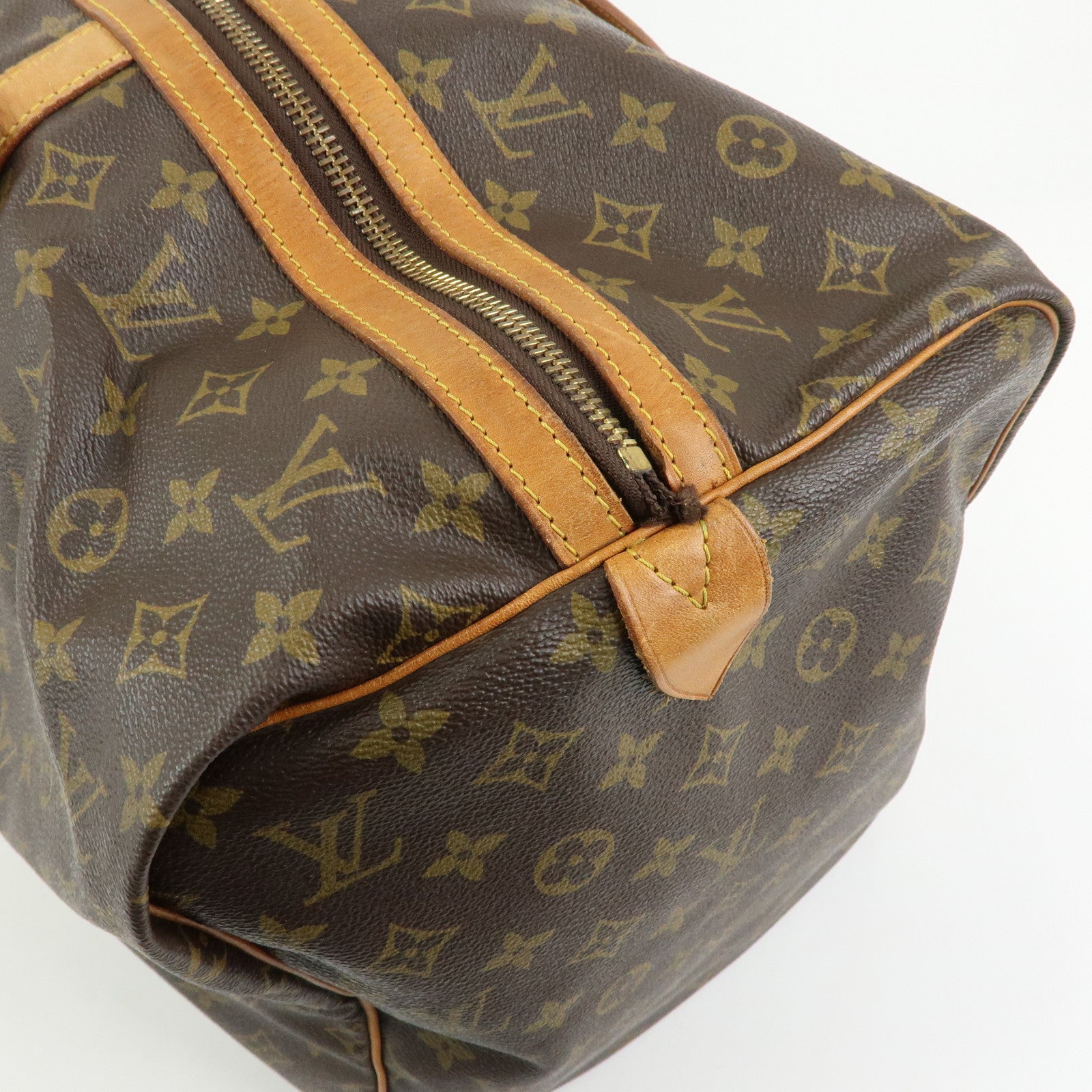 Louis Vuitton Monogram Sac Souple 55 Boston Bag Brown M41622