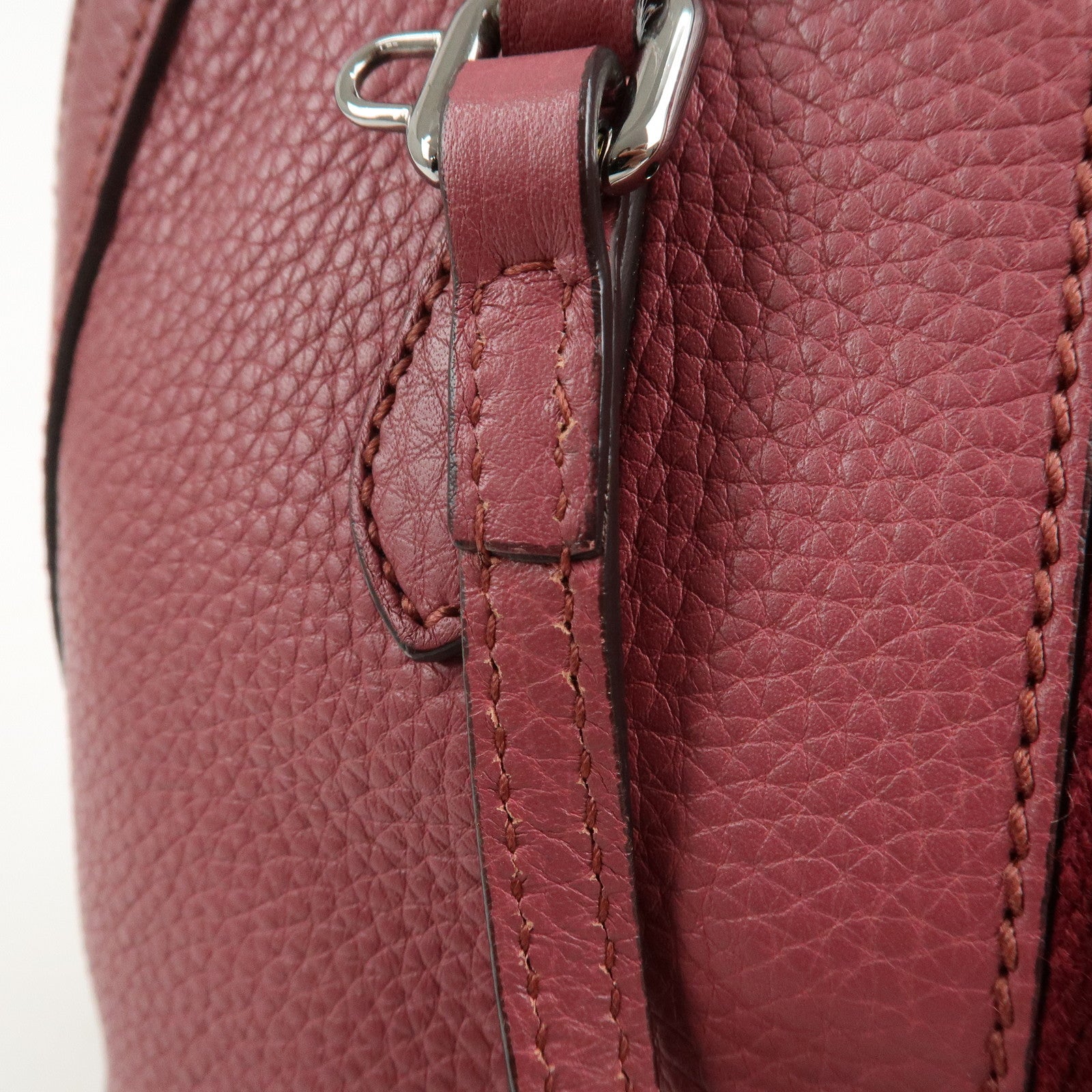 GUCCI Sherry Leather 2Way Bag Hand Bag Pink Beige 341504 Used