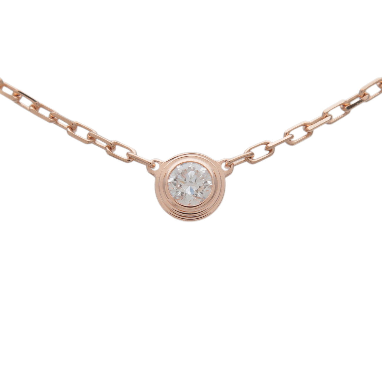 Cartier Diamants Legers Necklace SM Diamond D'amour 0.09ct 750PG