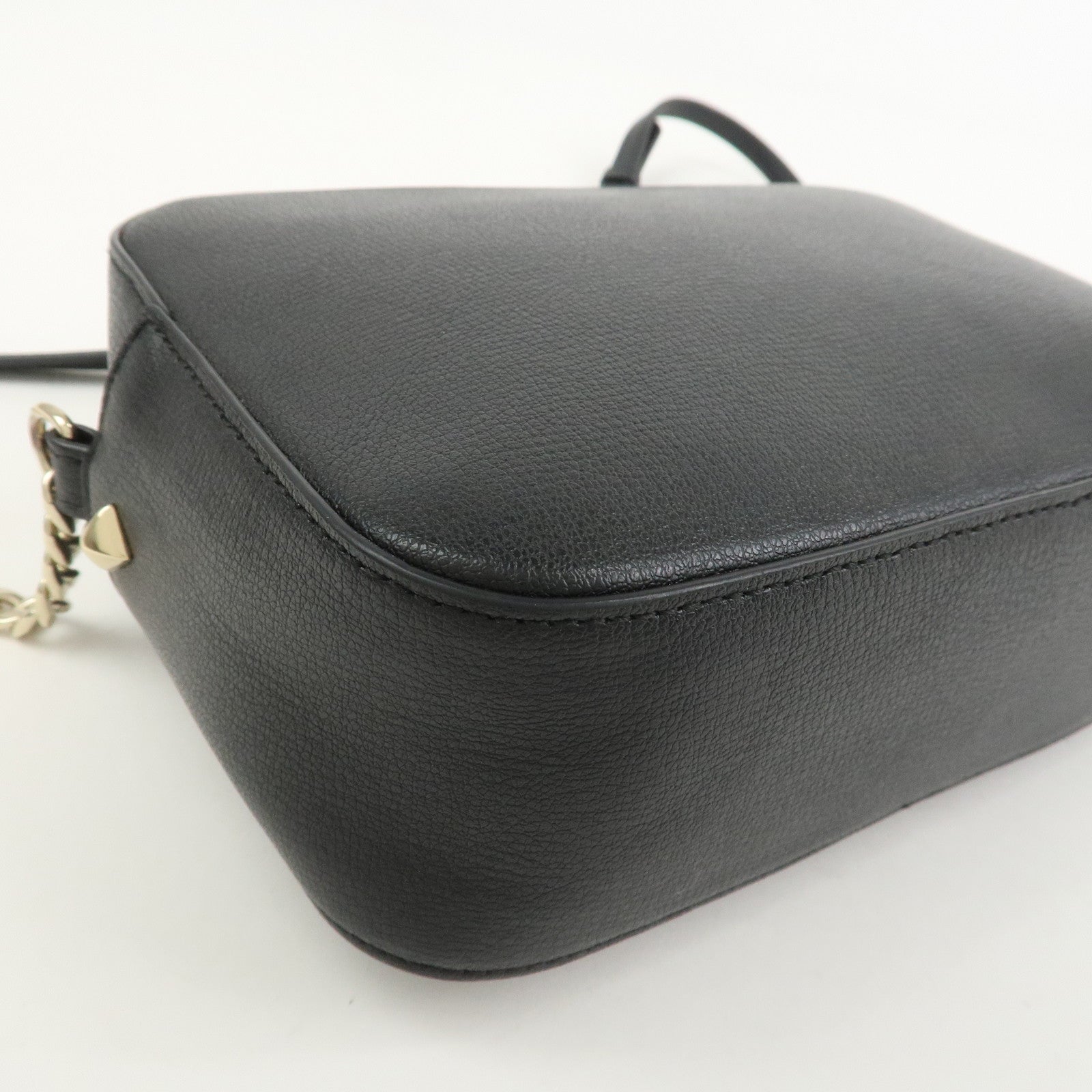 JIMMY CHOO Leather Shoulder Crossbody Bag KIMI Camera Bag Black