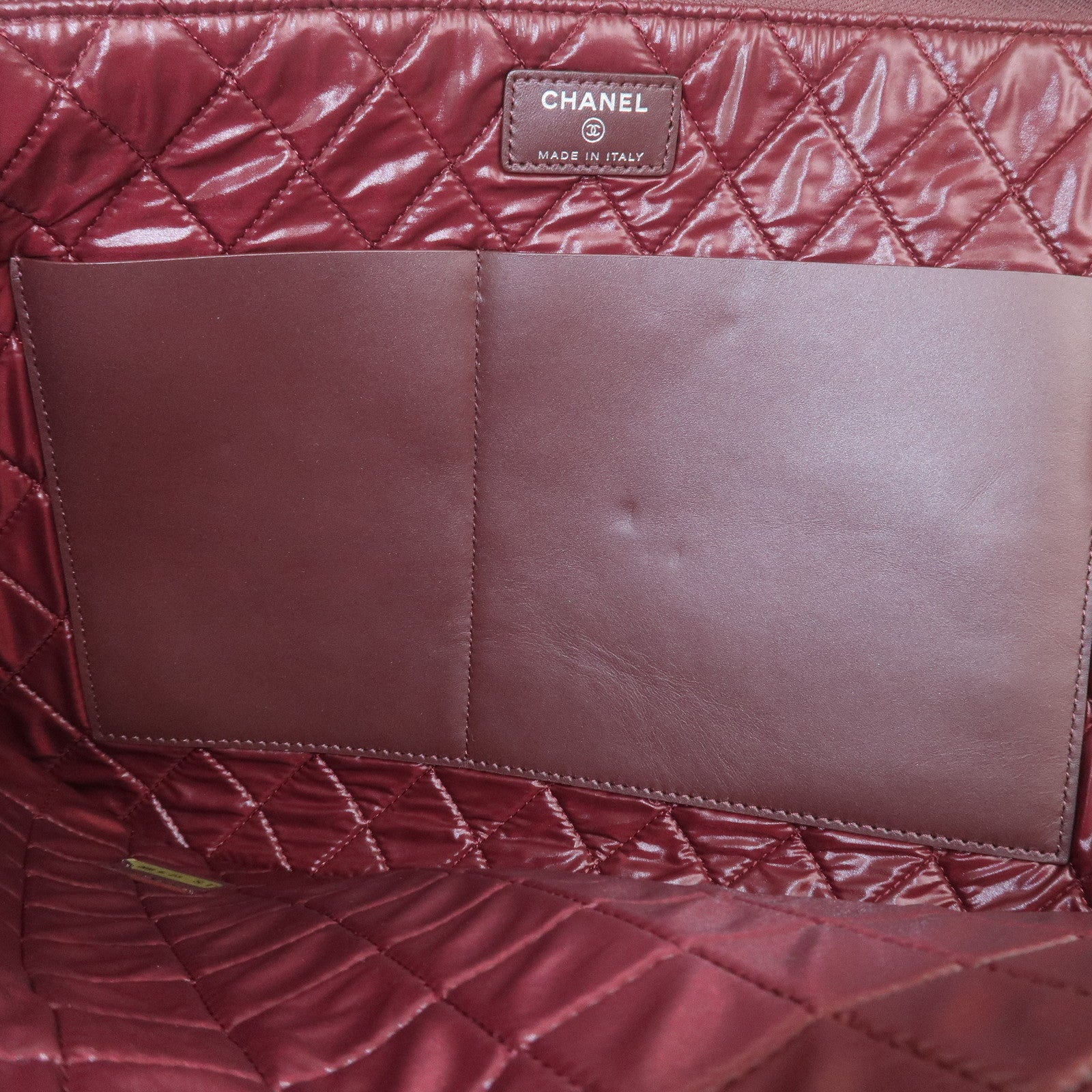 CHANEL COCO Mark Caviarskin Matelasse Clutch Bag Black A82388
