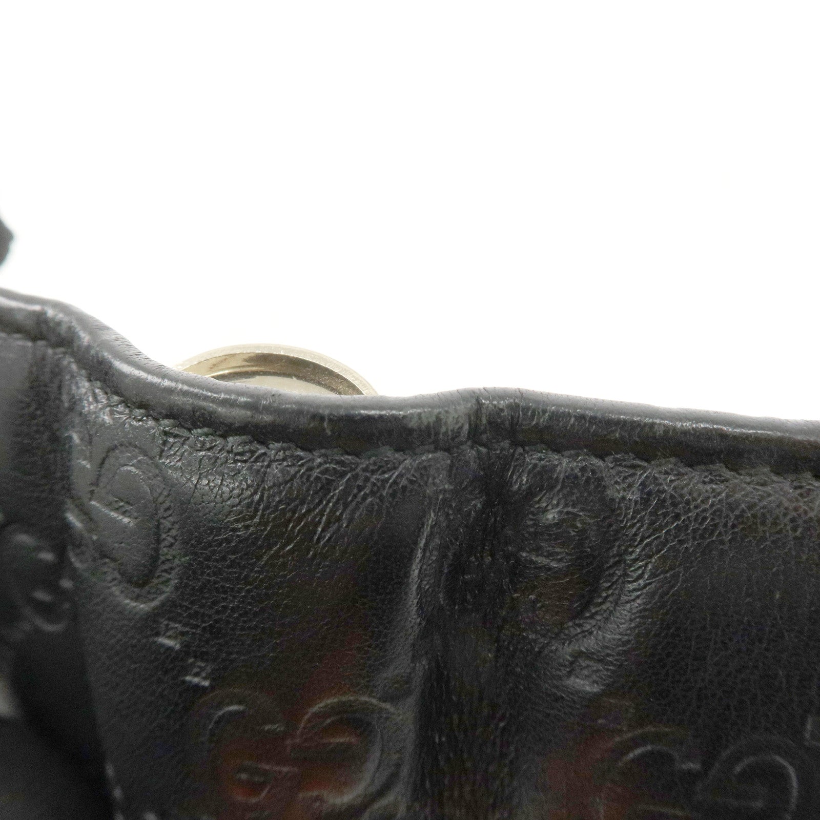 GUCCI Guccissima Leather Agenda Planner Cover Black 115241 Used