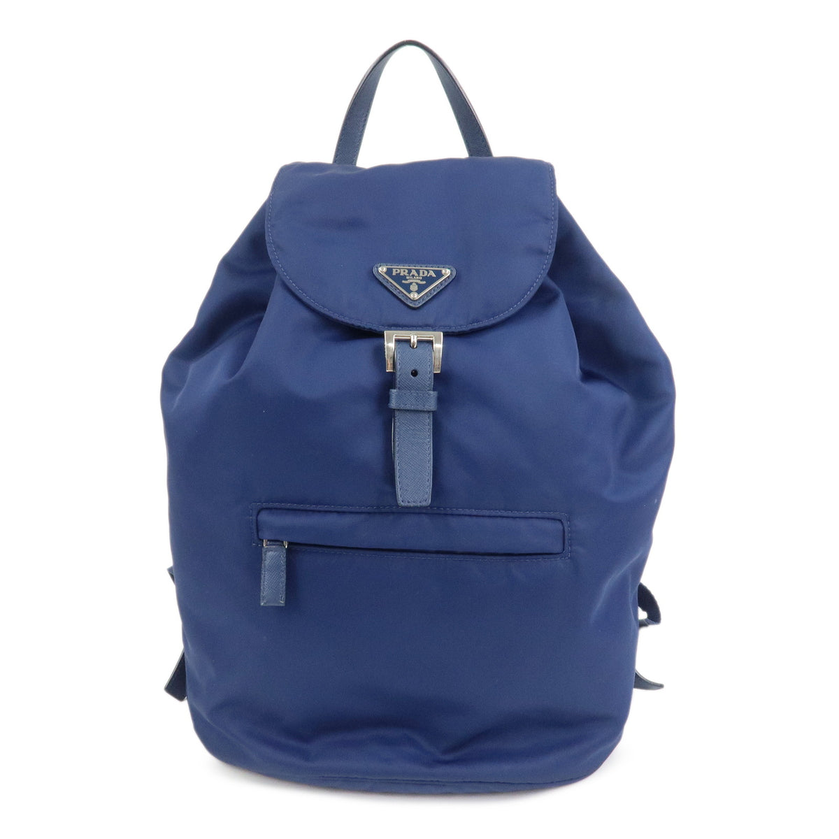 Prada Backpack Navy Nylon Saffiano Leather Triangle Logo Prada has been known for its iconic nylon backpack since the  main image 2