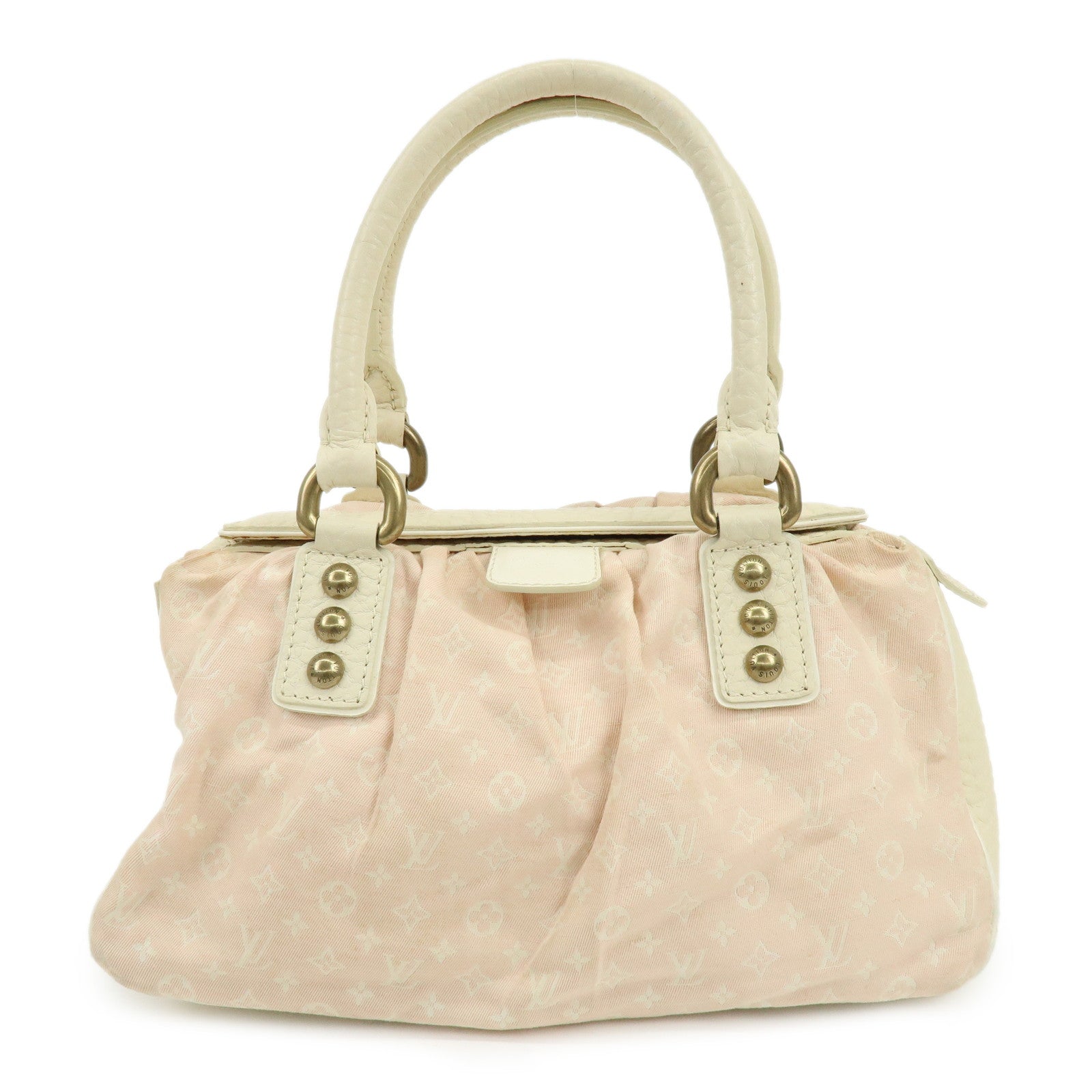 Louis Vuitton Monogram Mini Lin Trapes PM Hand Bag Rose M40062