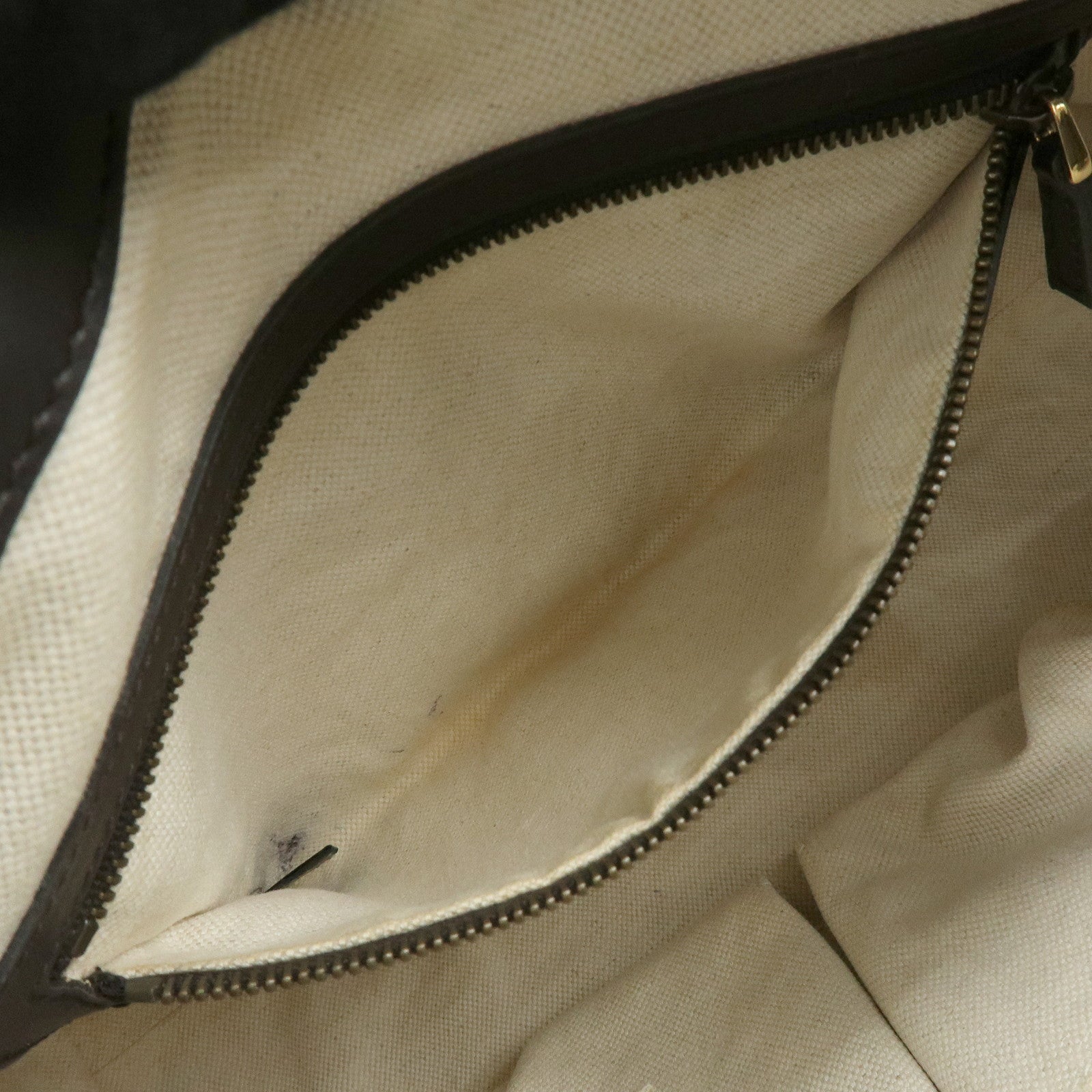 GUCCI Interlocking G Canvas Leather Shoulder Bag Beige 282298