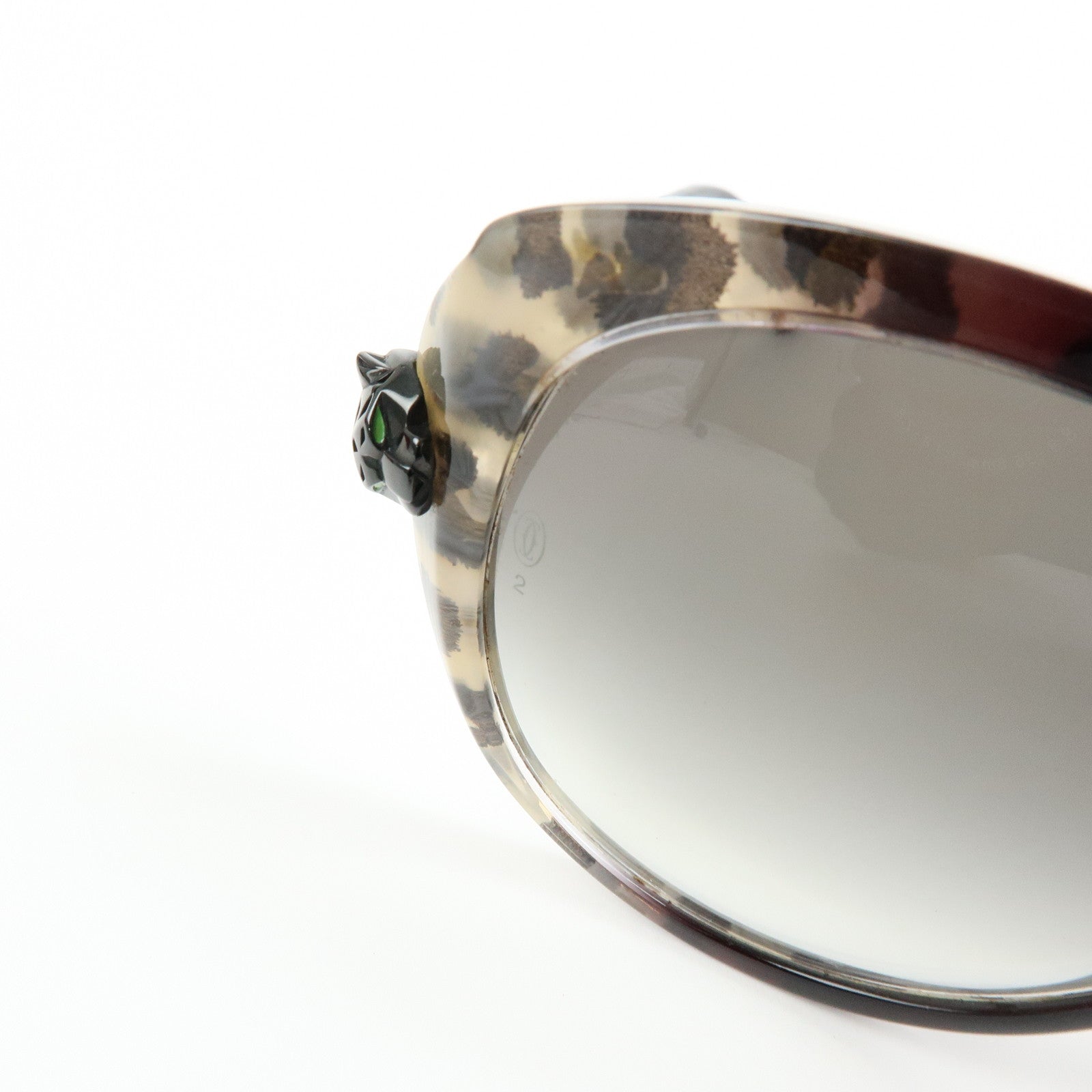 Cartier Panthere Plastic Sunglasses Black Beige DAA2321