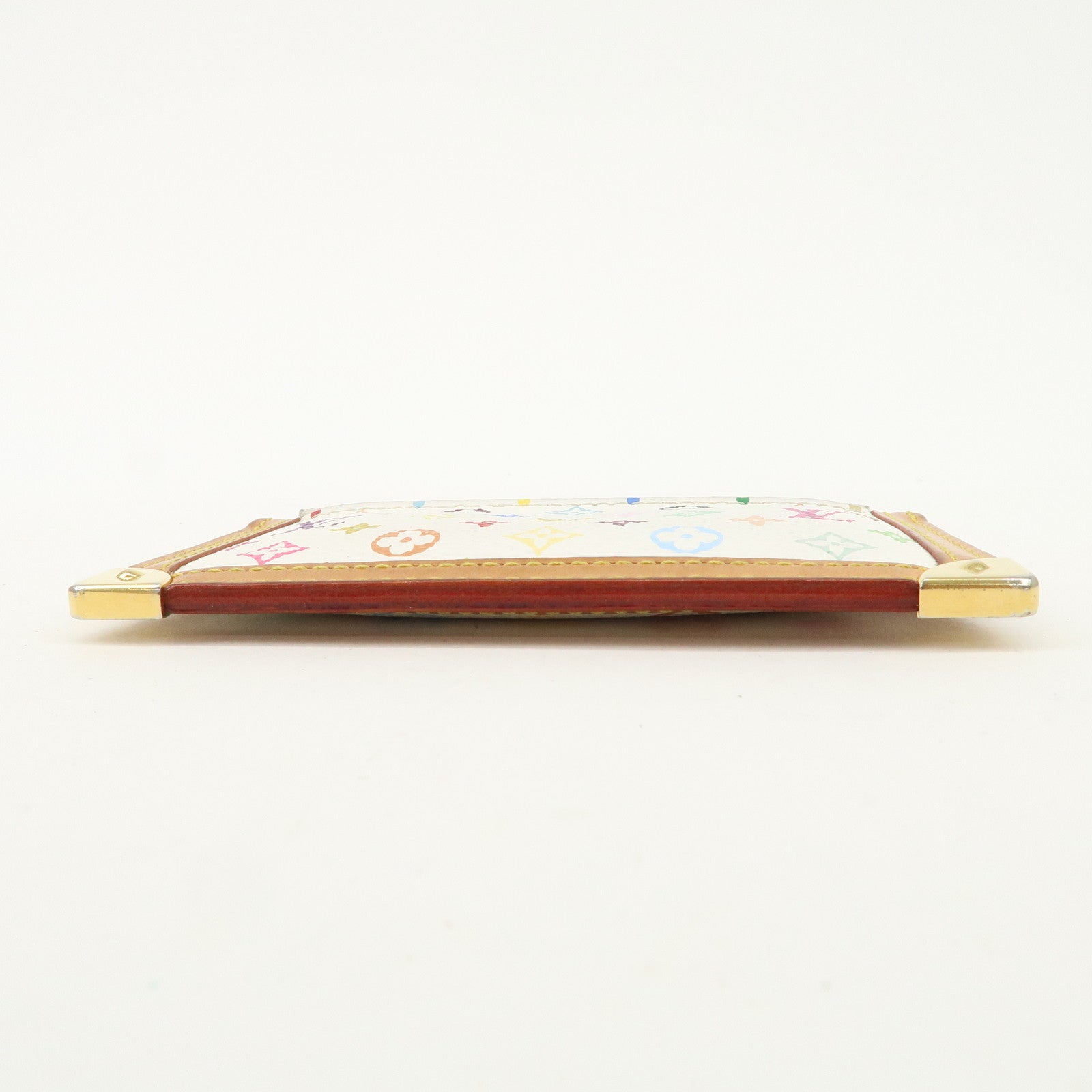 Louis Vuitton Monogram Multicolor Pochette Cles Coin Case Blanc M92655 Used