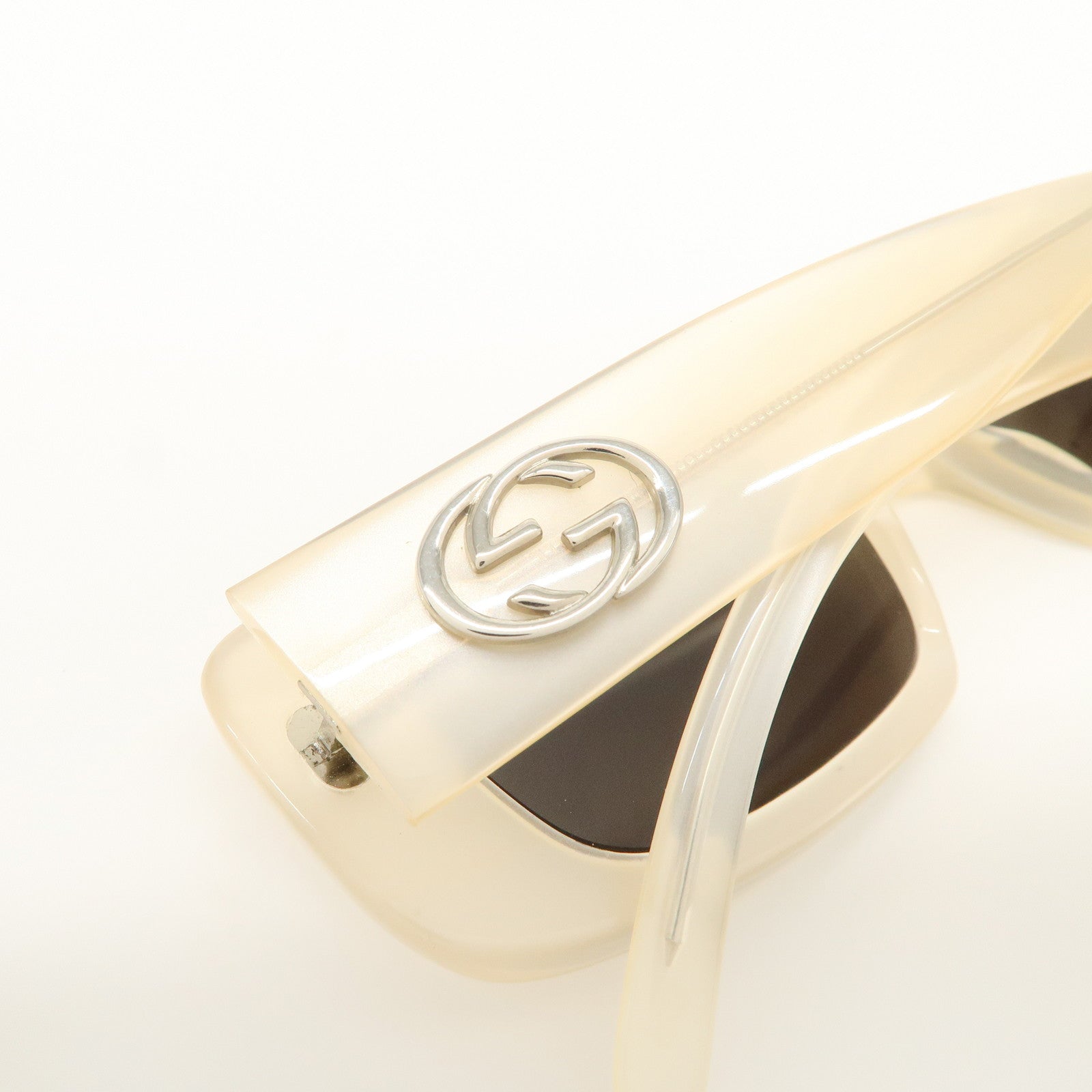 GUCCI Interlocking G Plastic Sunglasses Beige GG2409/S DHO 49□19