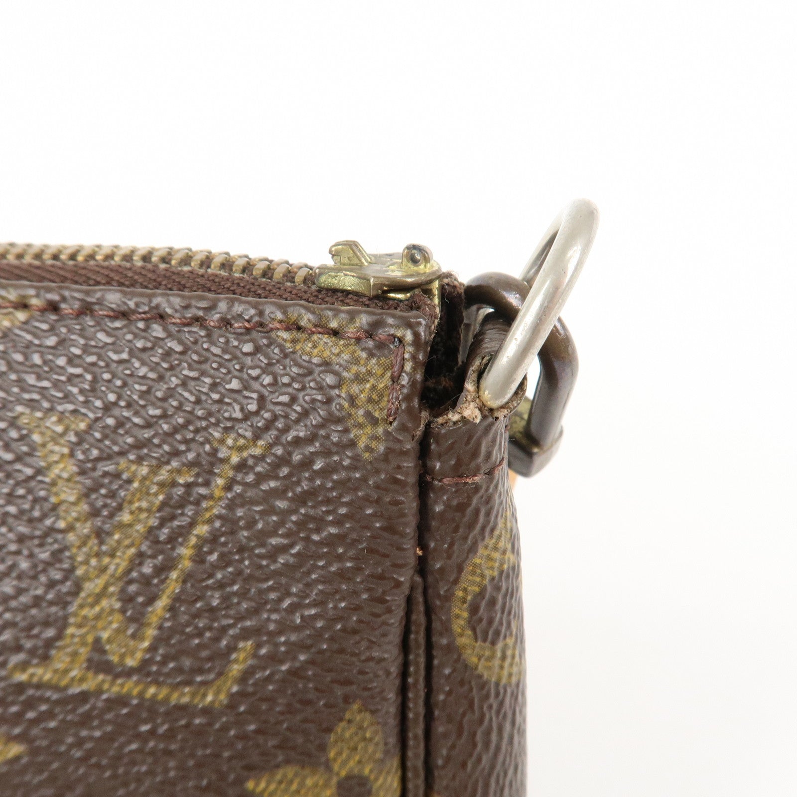 Louis Vuitton Monogram Pochette Accessoires Hand Bag Brown M51980 Used