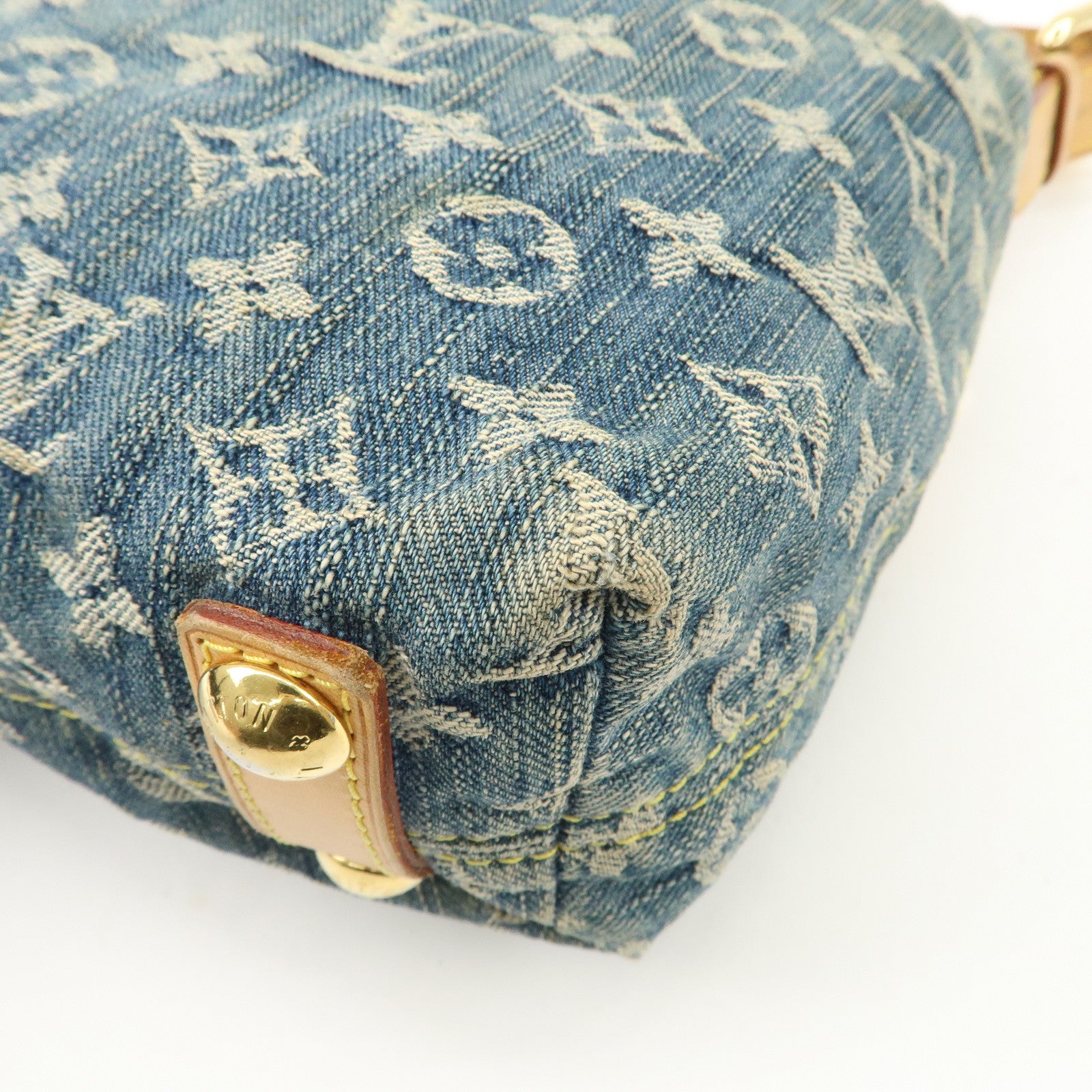 Louis Vuitton Monogram Denim Baggy PM 2Way Bag Shoulder Bag M95049 Used