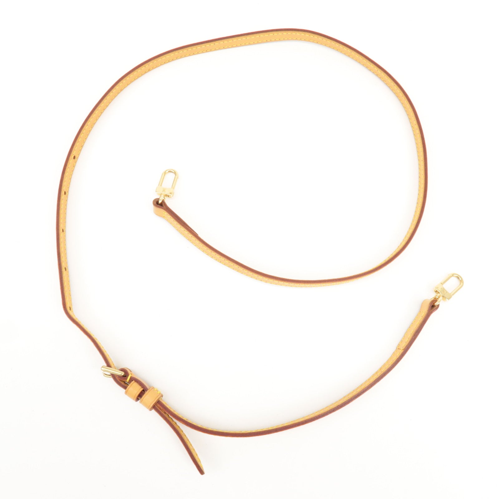 Louis Vuitton Leather Adjustable Shoulder Strap120cm Natural J52314 Used