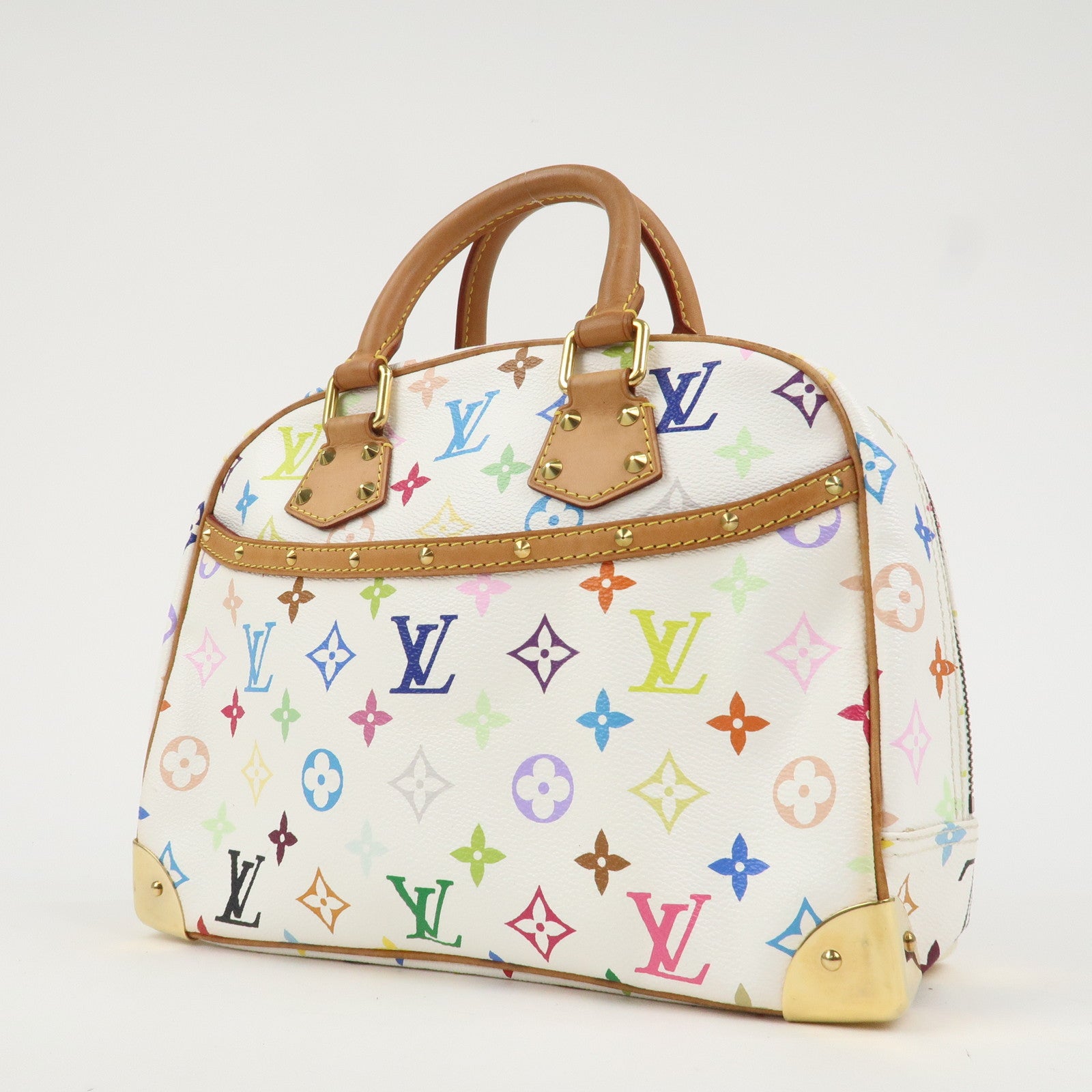 Louis Vuitton Monogram Multicolor Trouville Hand Bag Blanc M92663
