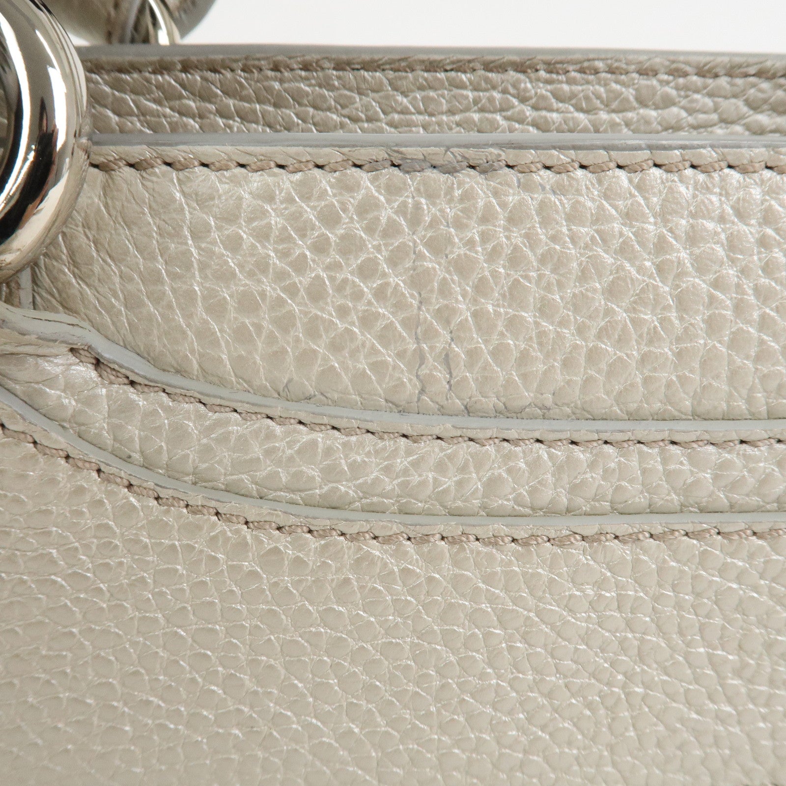 CELINE Macadam Engraved Leather Boogie Bag Hand Bag Gold