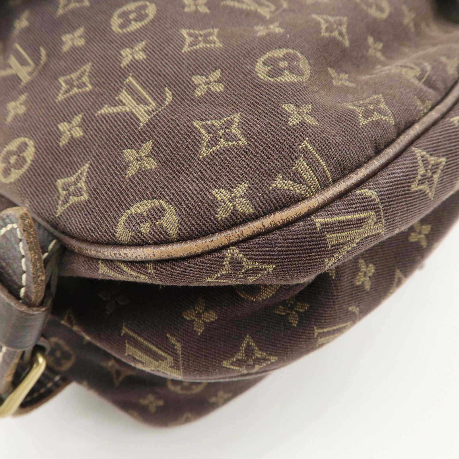 Louis Vuitton Monogram Mini Lin Saumur 30 Shoulder Bag Brown M95227