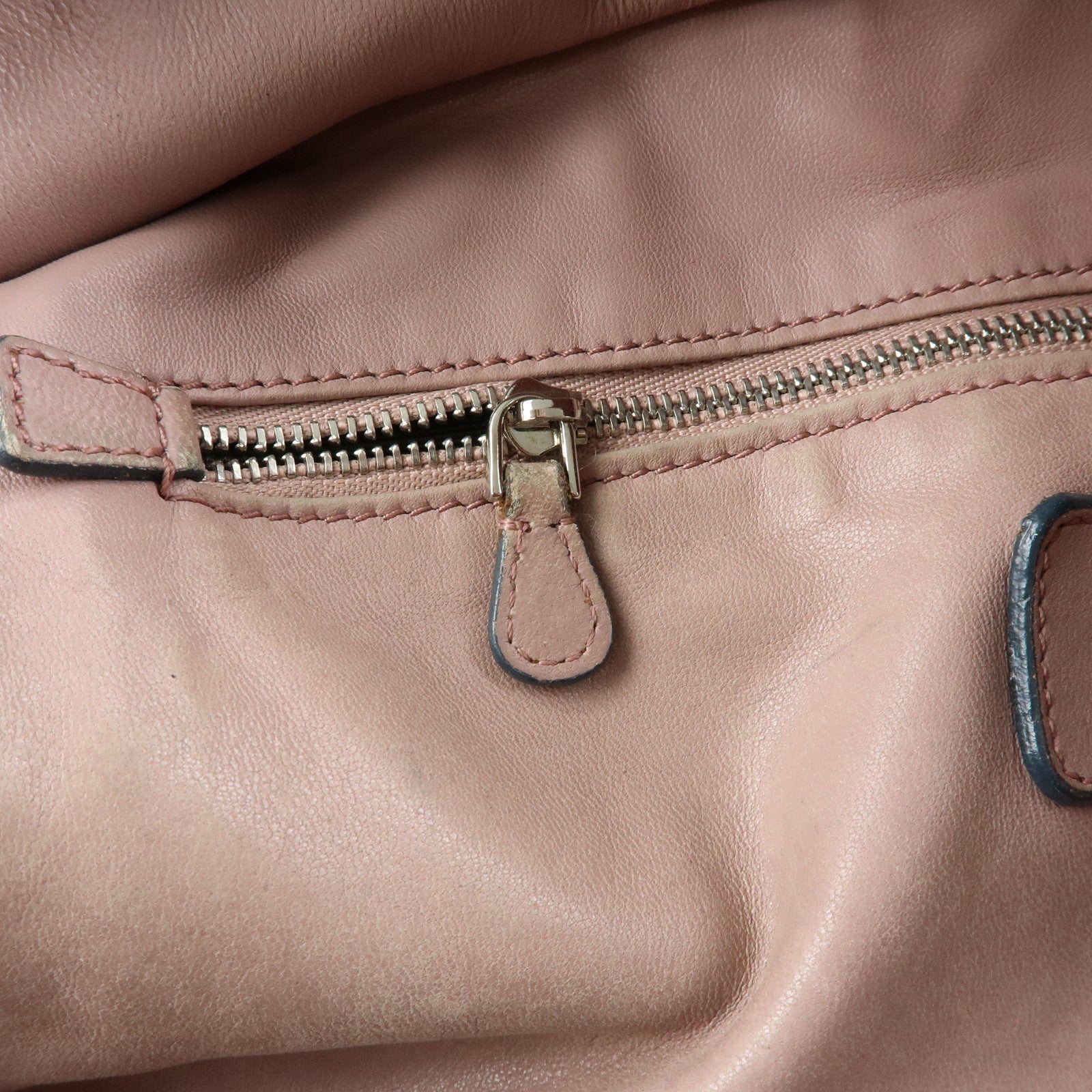 LOEWE Anagram Amazona 36 Leather Hand Bag Boston Bag Pink