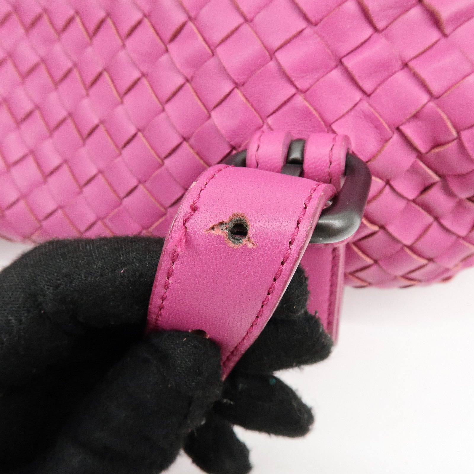 BOTTEGA VENETA Montaigne Lamb Skin Shoulder Bag Purple 272801