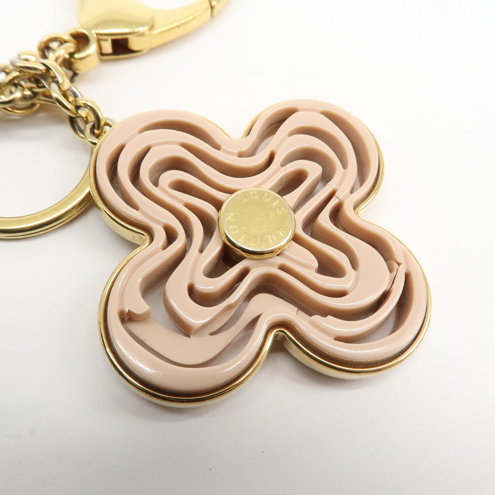 Louis Vuitton Bijou Sac Knife Metal Plastic Bag Charm Gold M66143