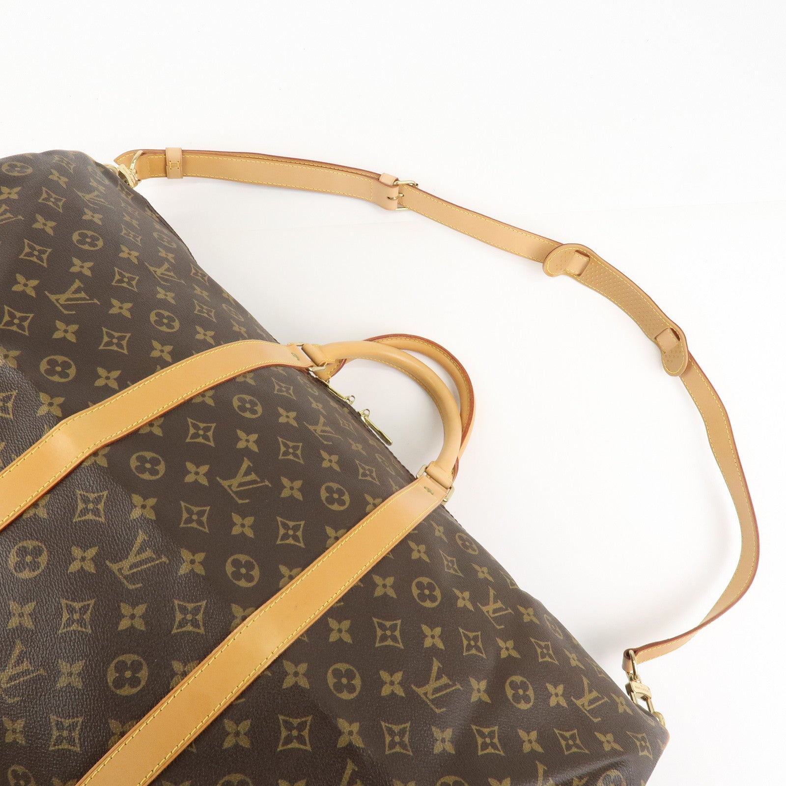 Louis Vuitton Monogram Keep All Bandouliere 60 Bag Brown M41412 Used