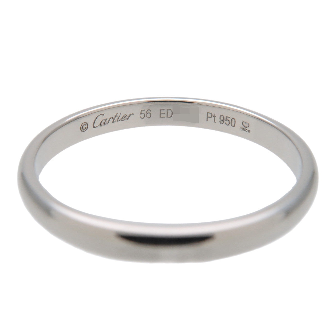 Cartier 1895 Wedding Ring #56 PT950 Platinum US7.5-8 EU55.5
