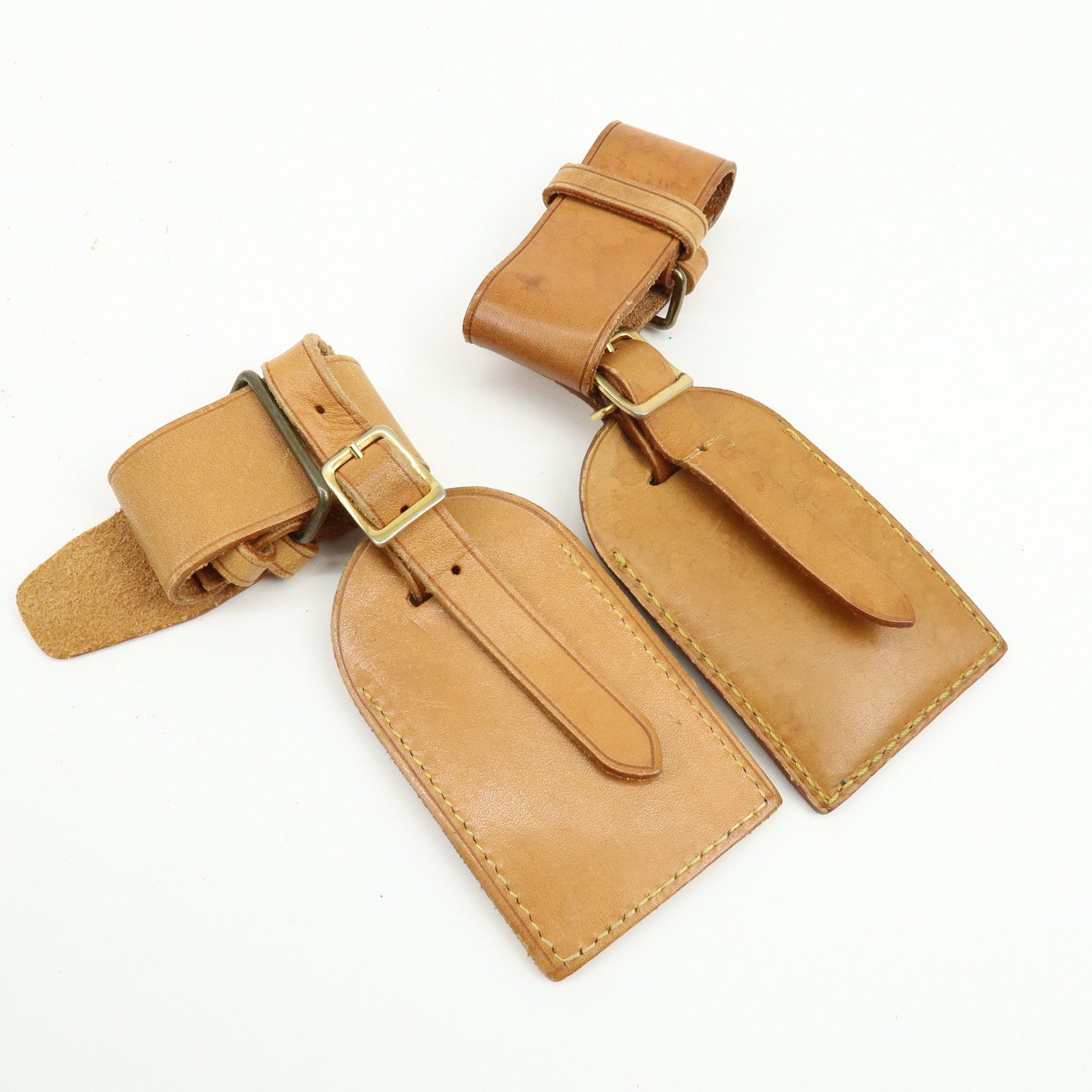 Louis Vuitton Set of 10 Leather Name Tag & Poignet Natural