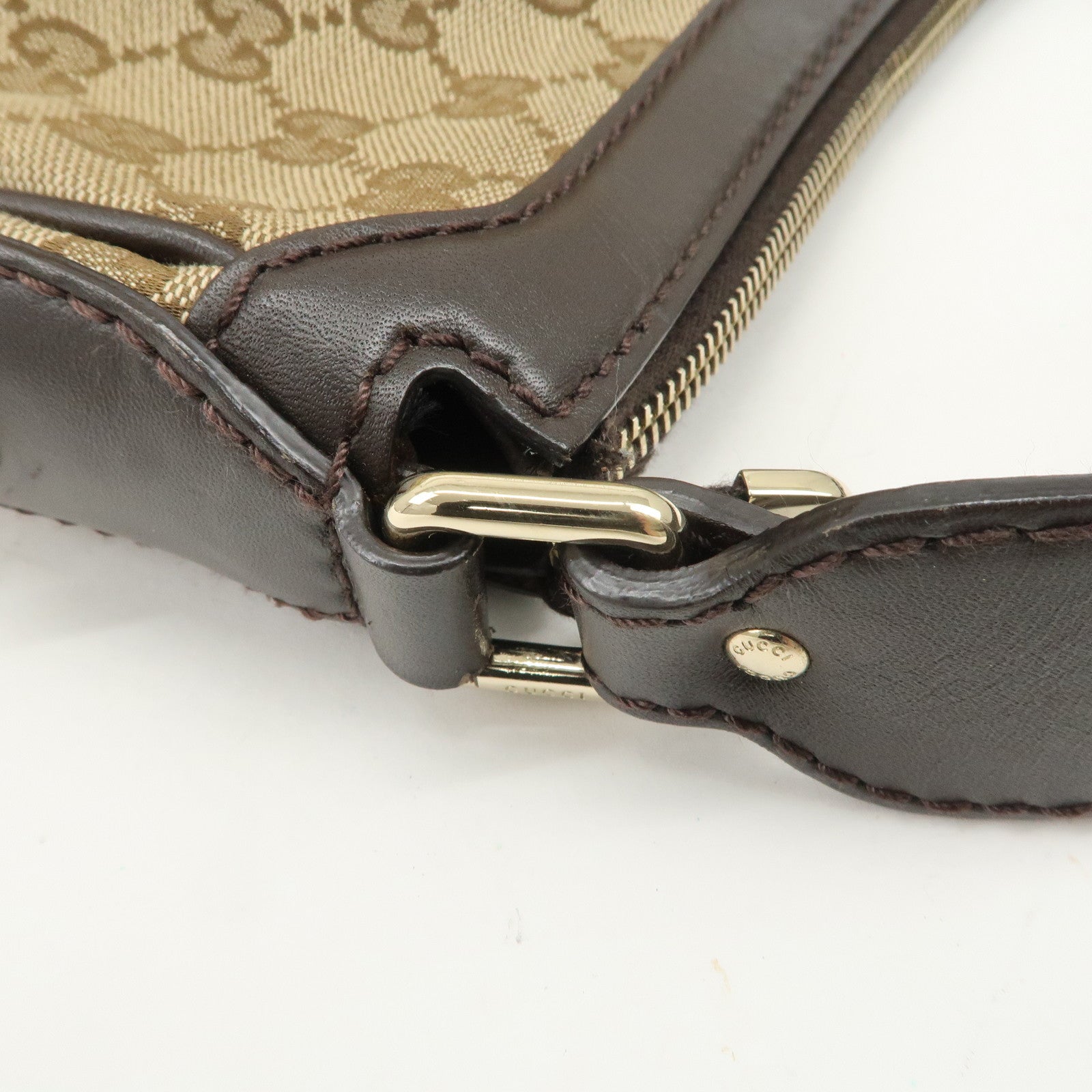GUCCI Sukey Interlocking G GG Canvas Leather Shoulder Bag 362726