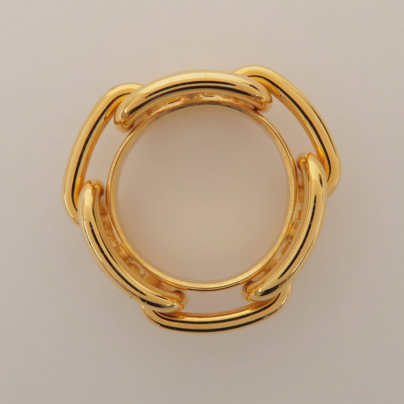 HERMES Metal Chaine d’Ancre Scarf Ring Gold