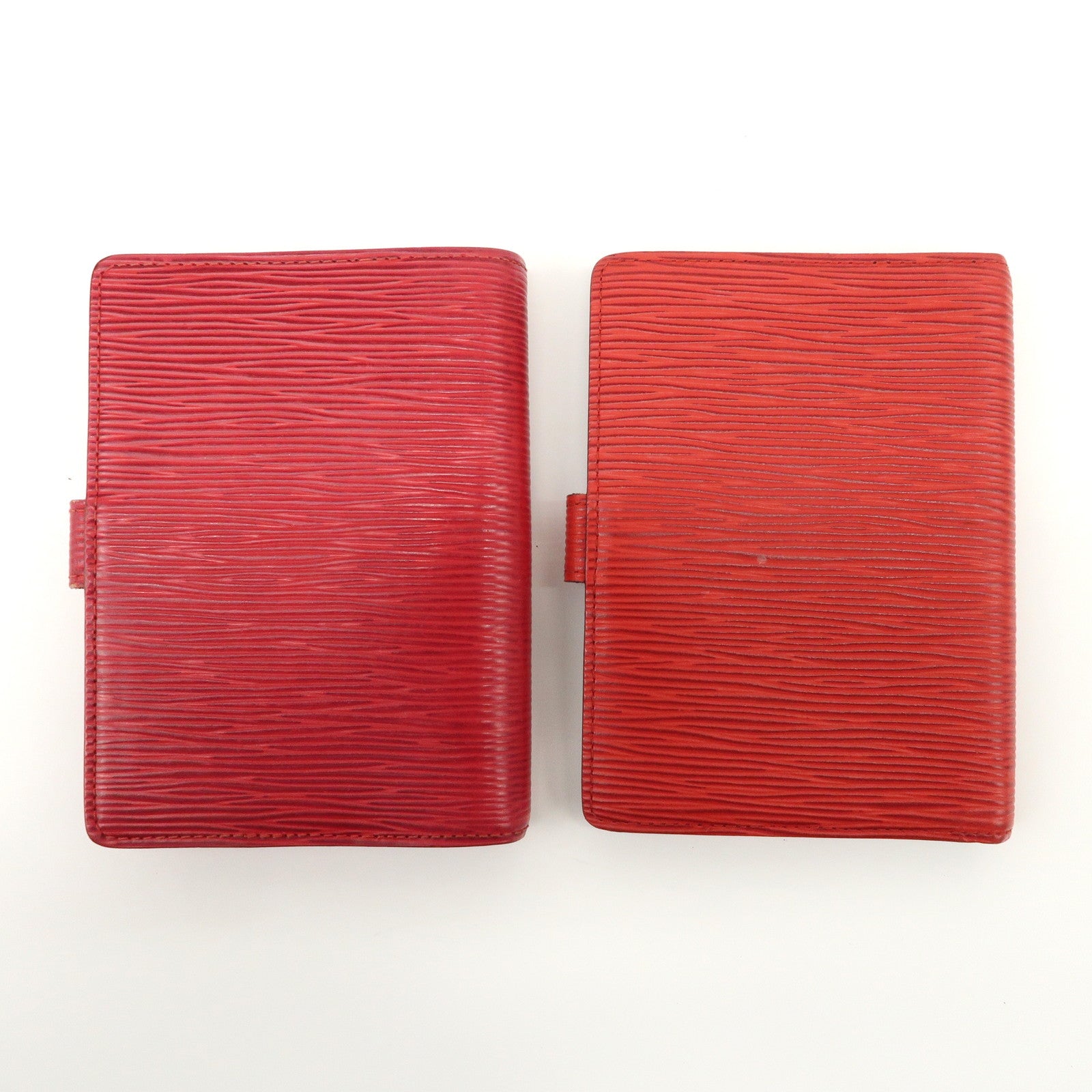 Louis Vuitton Epi Set of 2 Agenda Cover Castilian Red R20059 R20057 Used