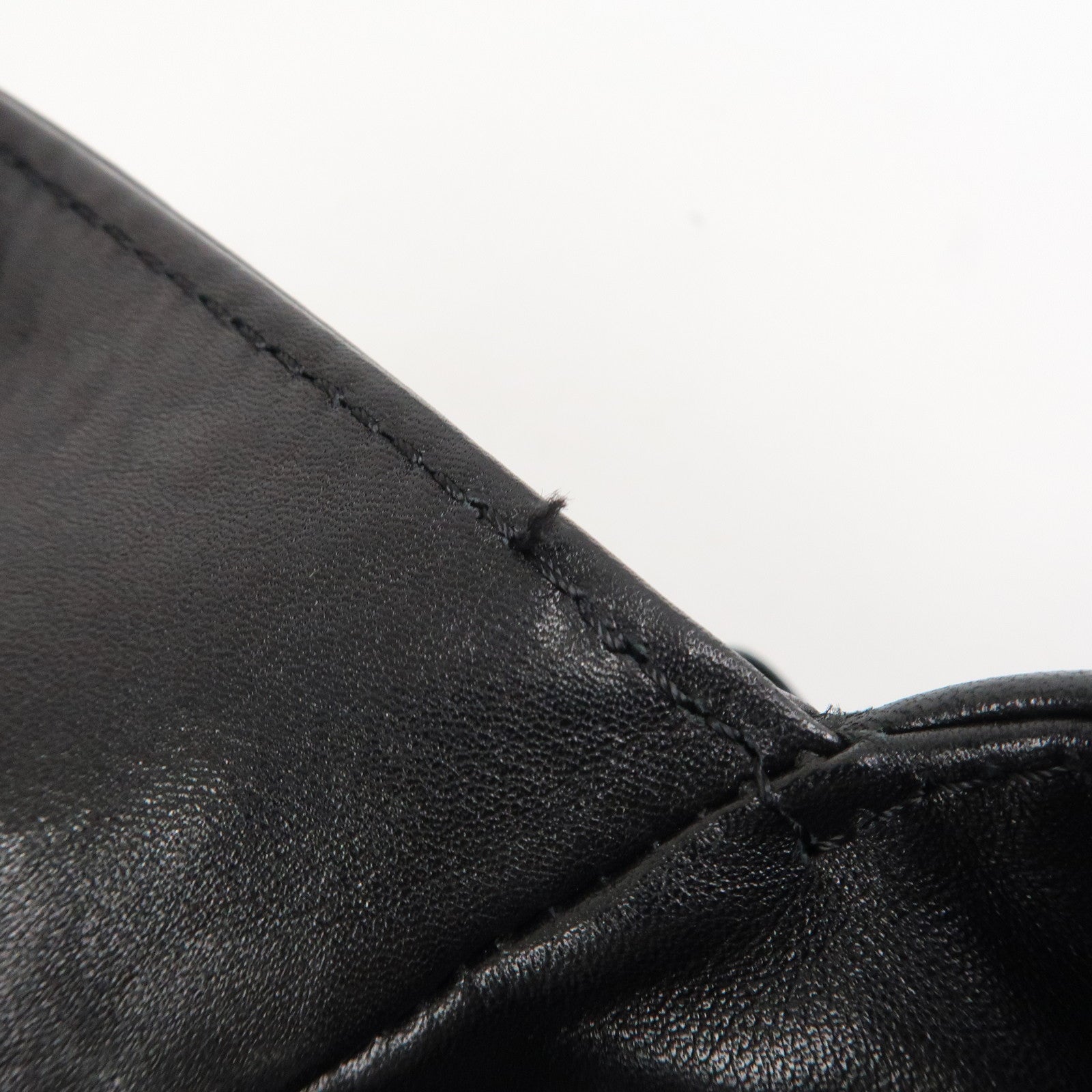 CHANEL COCO Mark Lamb Skin Shoulder Bag Hand Bag Tassel Black