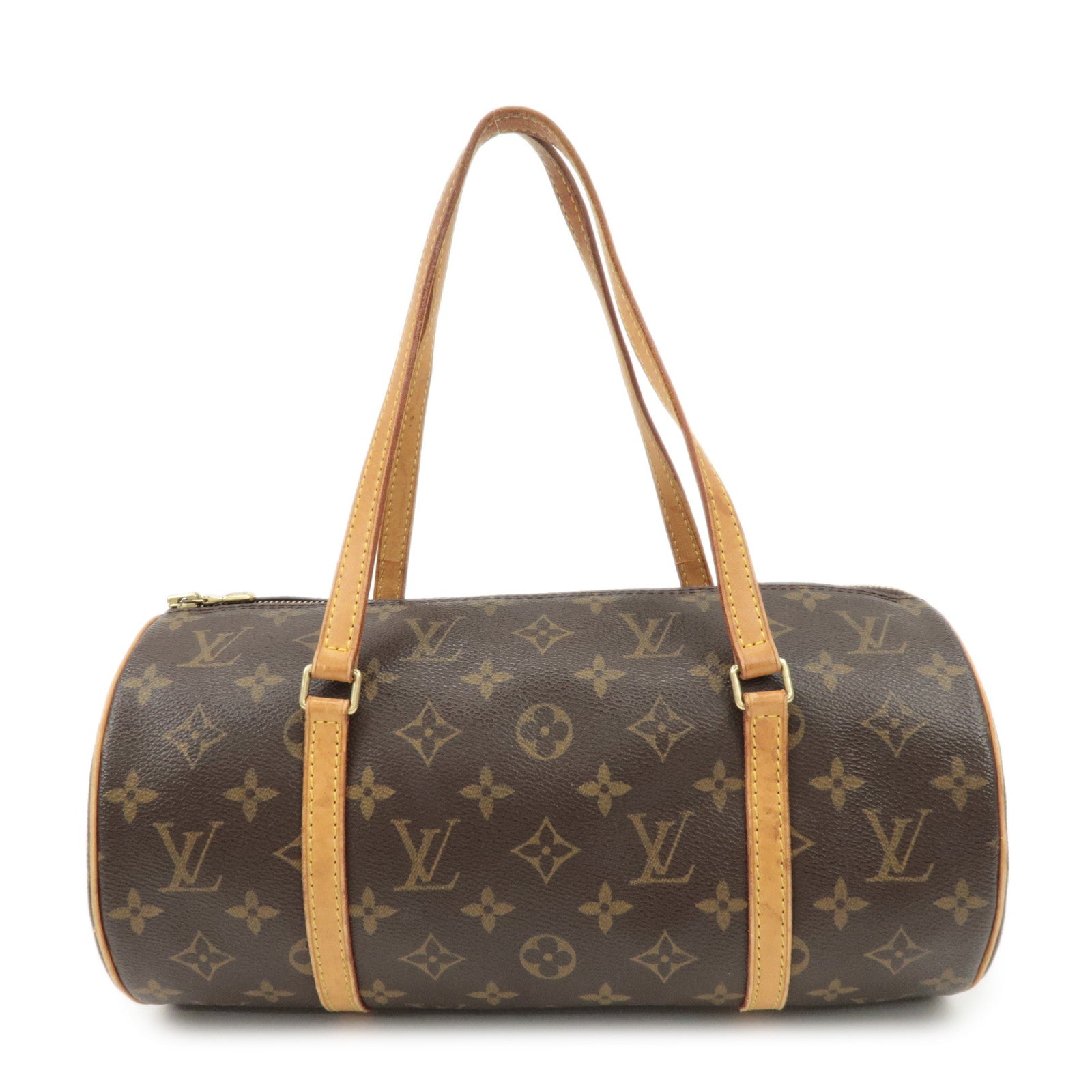 Louis Vuitton Monogram Papillon 30 Hand Bag New Style Brown M51385 Used