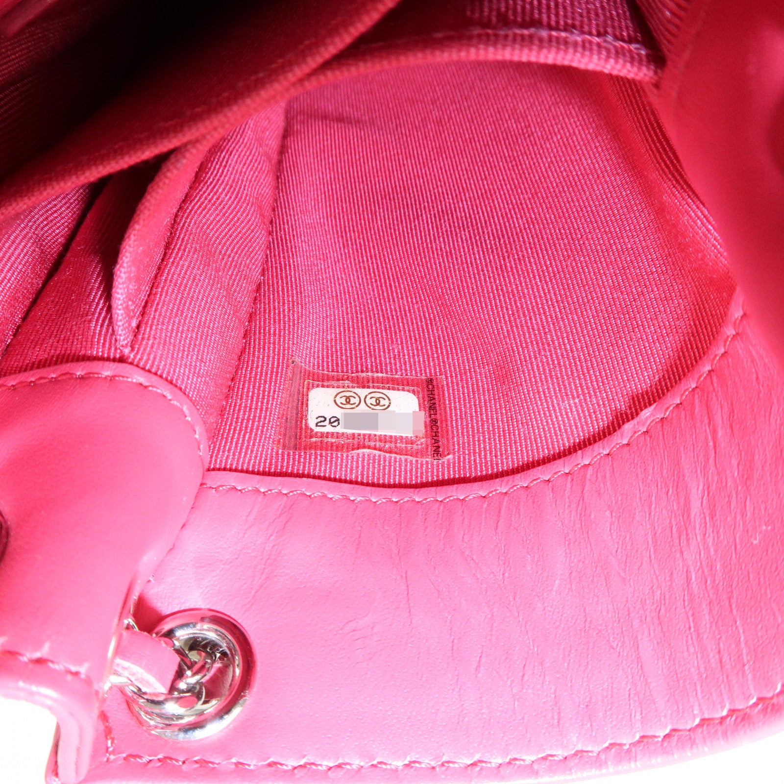 CHANEL COCO Mark Chain Shoulder Crossbody Bag Red Pink A92304