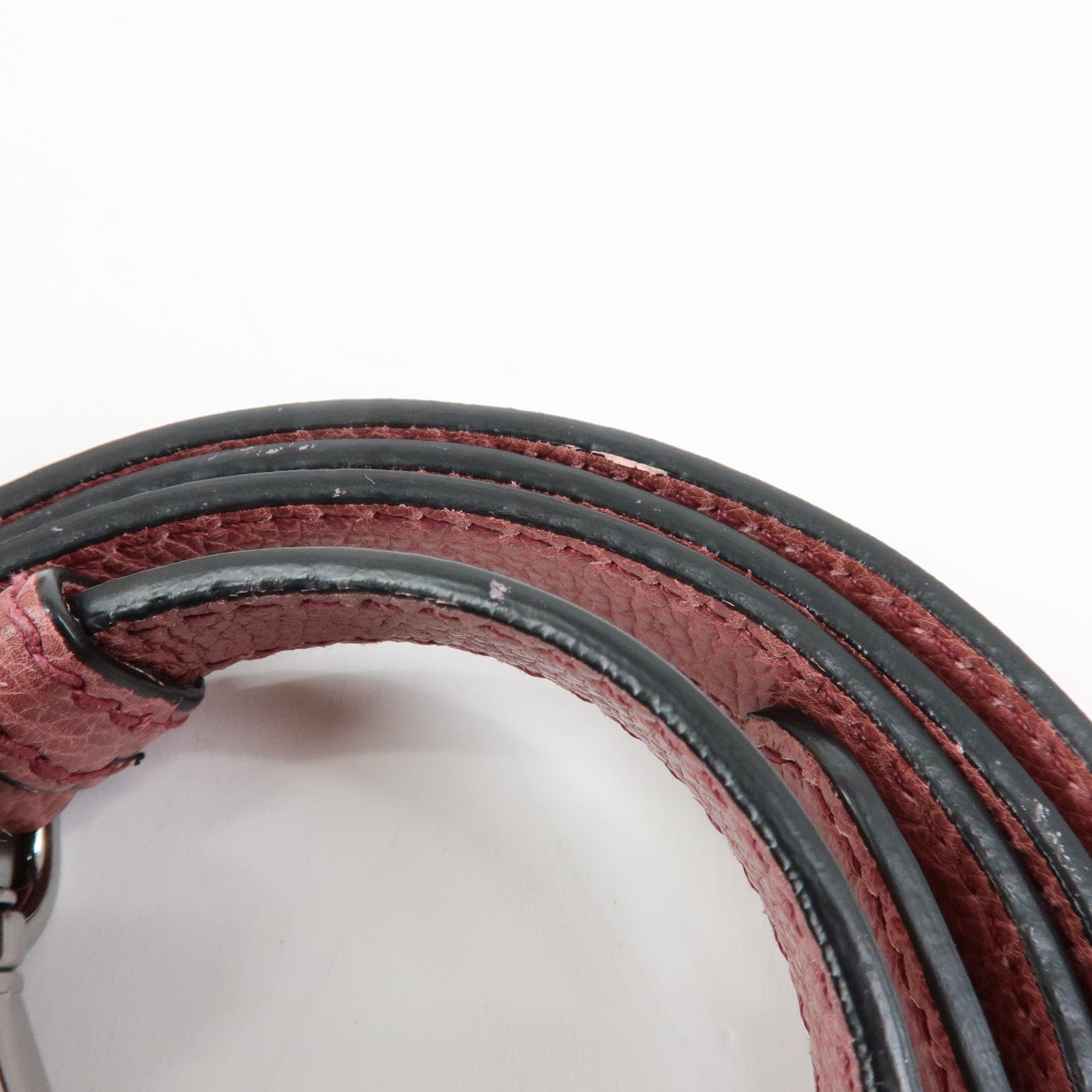 PRADA Triangle Logo Leather 2Way Bag Hand Bag Shoulder Bag Pink