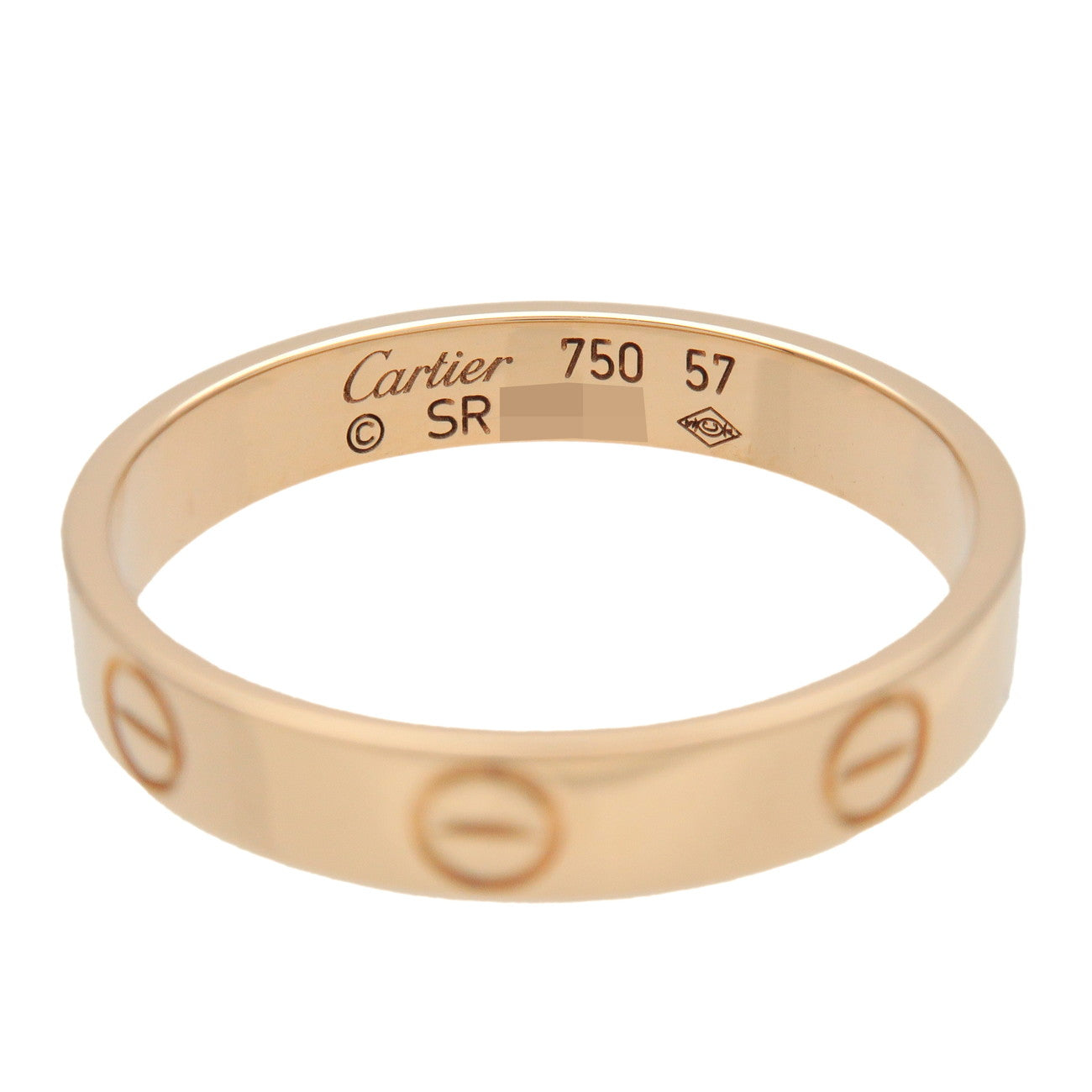 Cartier Mini Love Ring K18 750YG Yellow Gold #57 US8 EU57 HK17.5