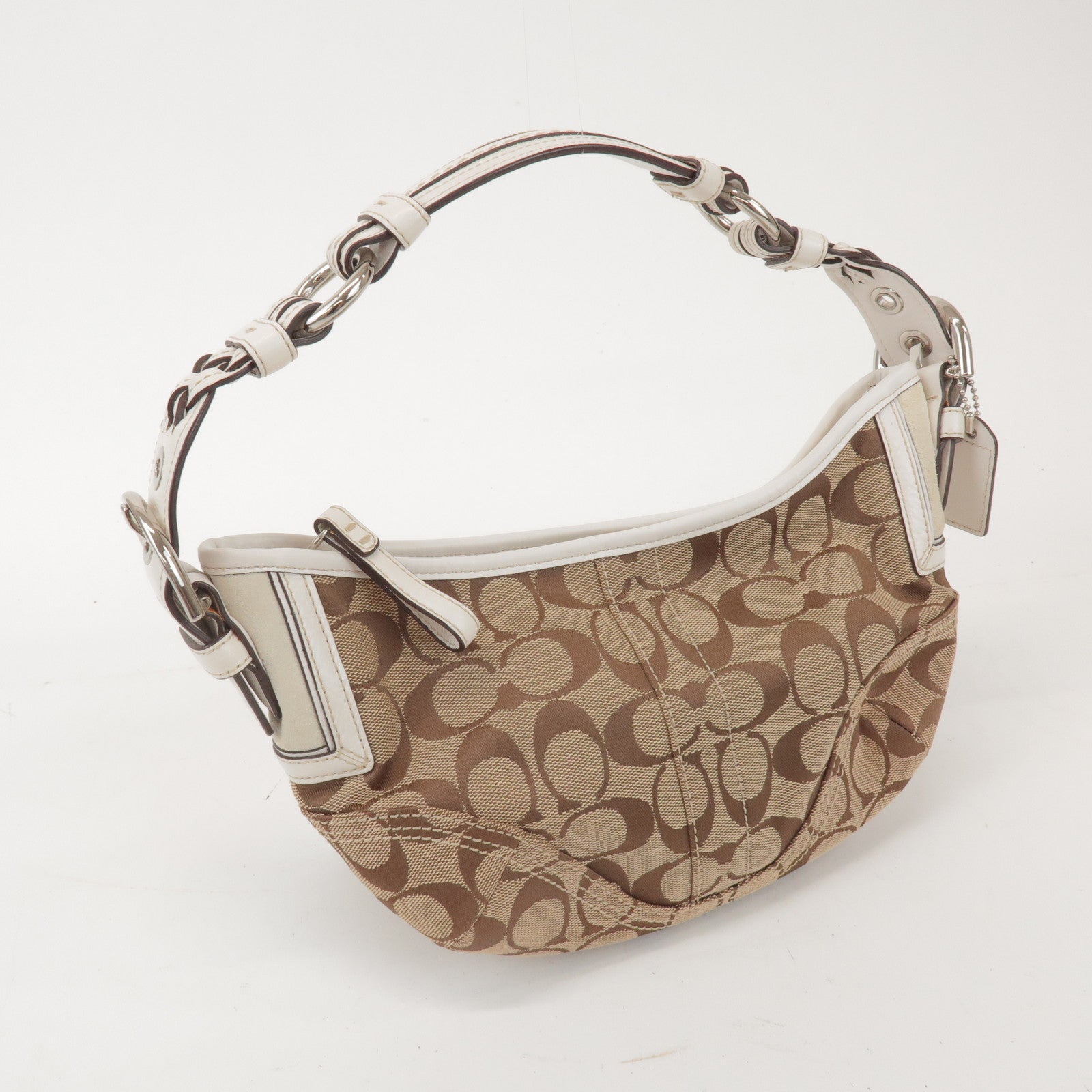 COACH Signature Set of 2 Canvas Leather Suede Shoulder Bag